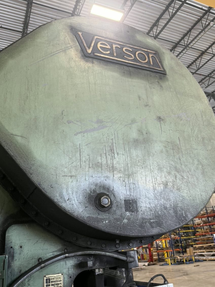 90 Ton, Verson #V7, OBI press, 6" stroke, 17" shut height, 3" slide adj., 34.5" x 26" bolster, 10 HP, 1740 - Image 7