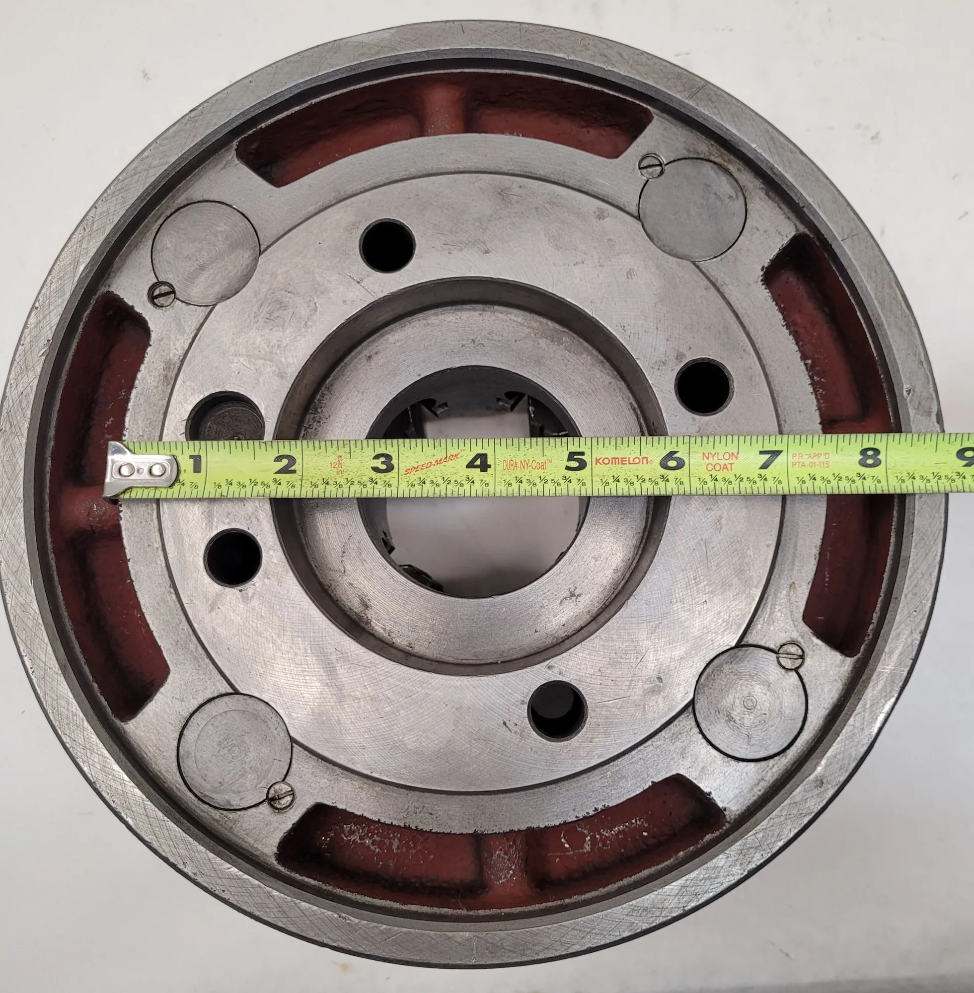 10" Bison #4965, 4-jaw lathe chuck, w/key - Image 10