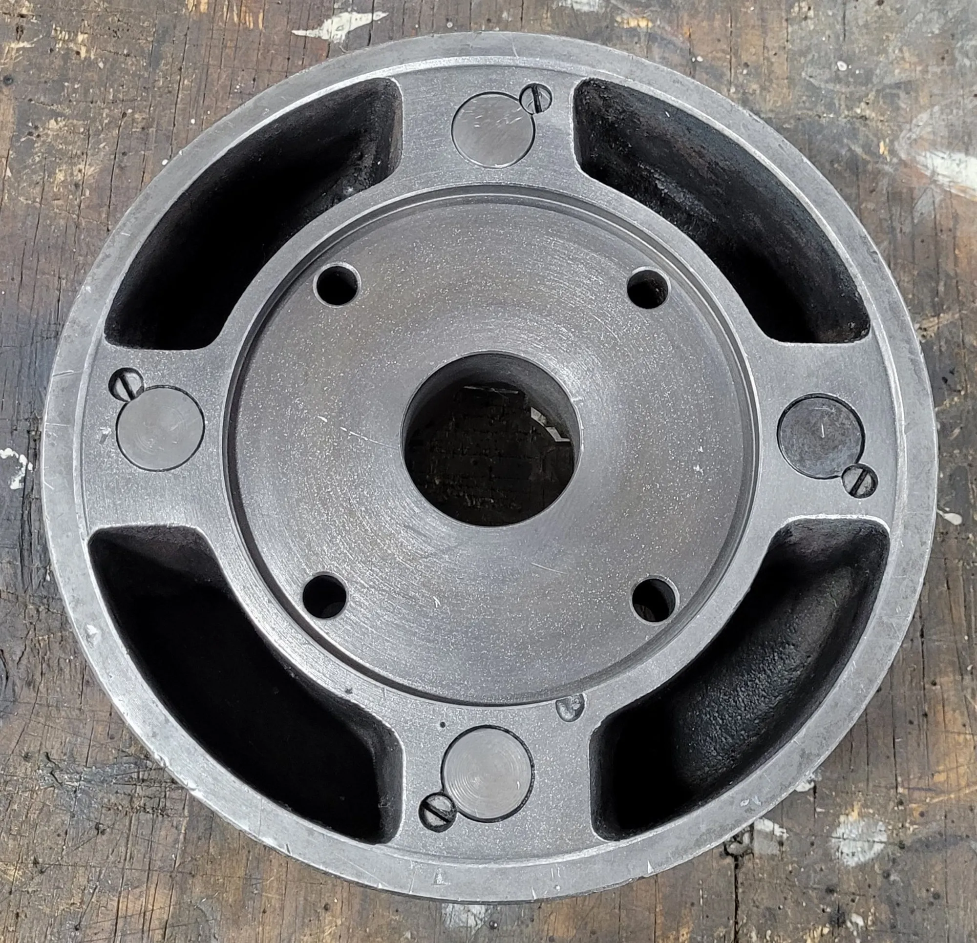 10" Pratt & Whitney Burnerd, 4-jaw lathe chuck, flat back - Image 4