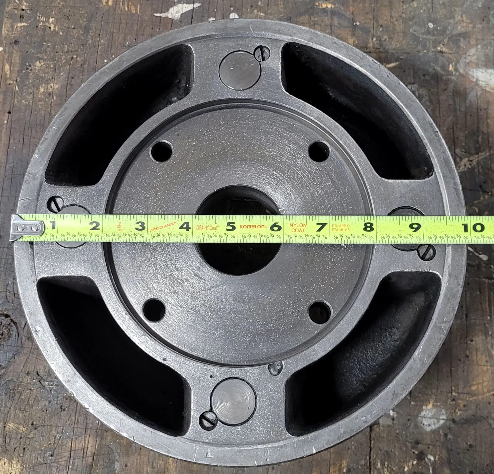 10" Pratt & Whitney Burnerd, 4-jaw lathe chuck, flat back - Image 8
