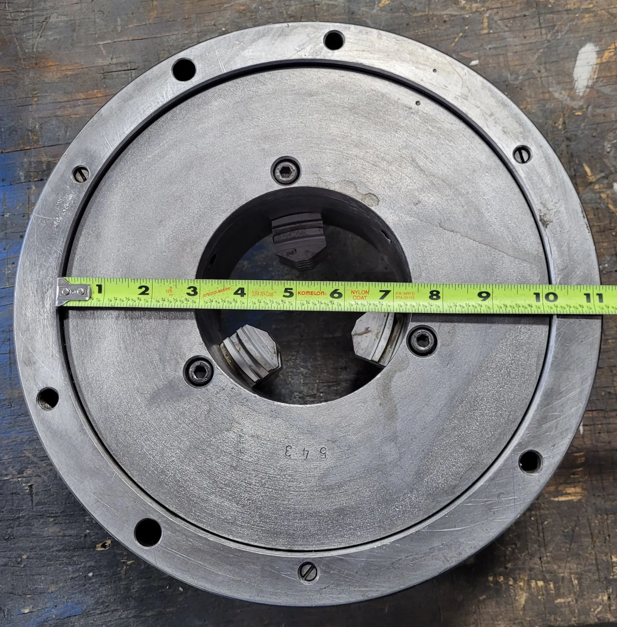 12" Pratt & Whitney Burnerd #9210-03215, 3-jaw scroll lathe chuck, plain back - Image 8
