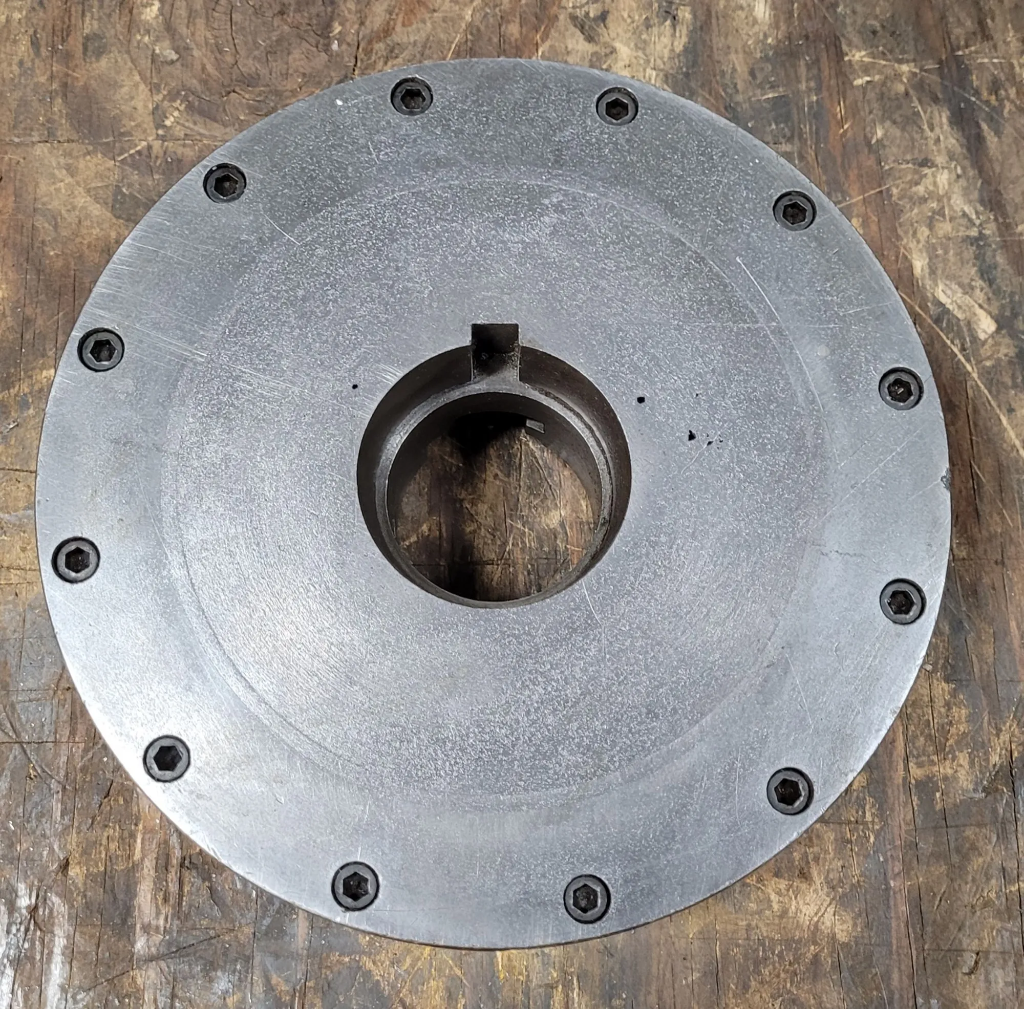 12" Skinner #3912, 3-jaw lathe chuck - Image 4