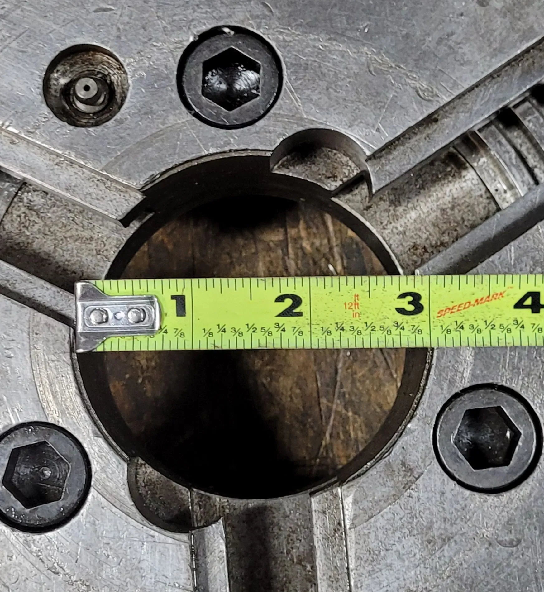 12" Skinner #3912, 3-jaw lathe chuck - Image 7