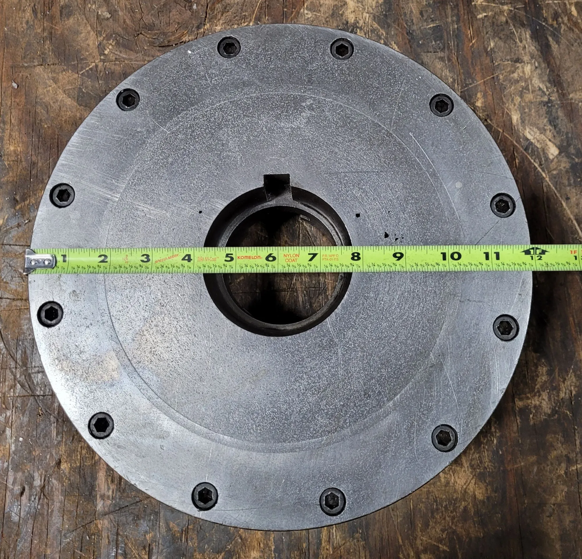 12" Skinner #3912, 3-jaw lathe chuck - Image 8