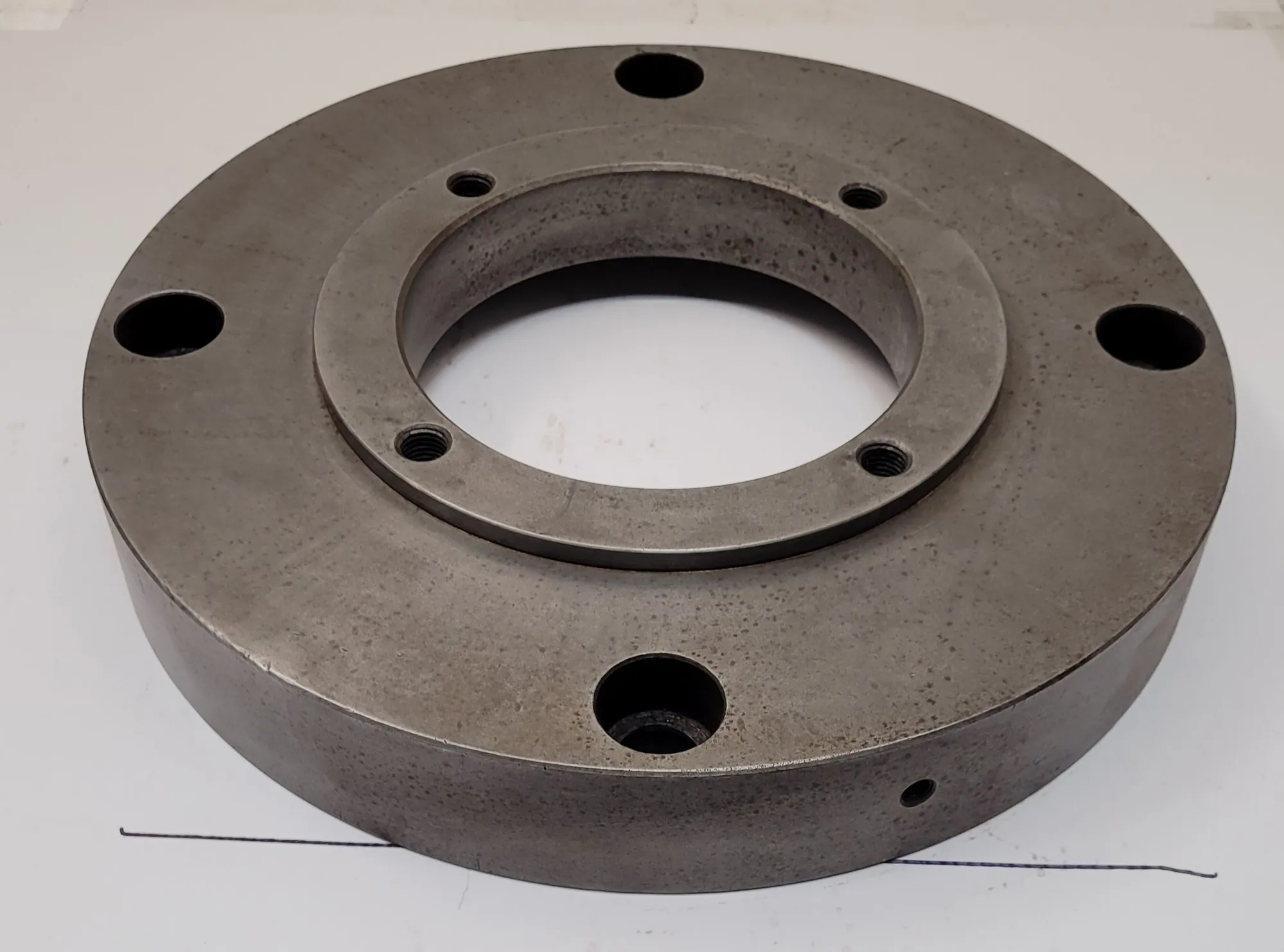 15" lathe face plate, D1-8 mount, 6-5/8" thru hole - Image 5