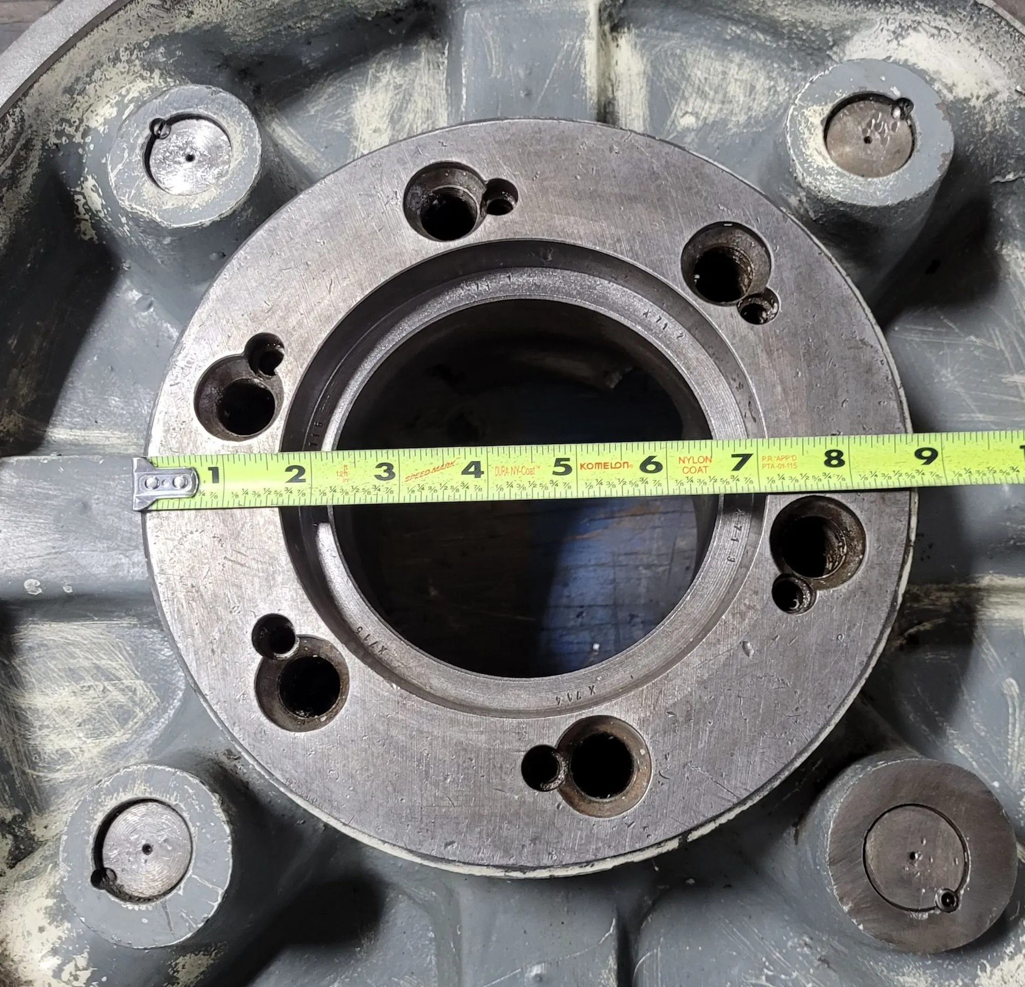17-1/2" Bison, 4-jaw lathe chuck, D1-8 camlock mount - Image 8