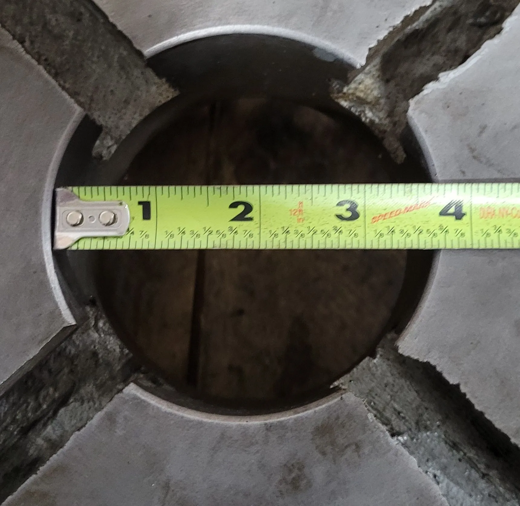 20" slotted lathe face plate, D1-11 camlock mount, 3.25" thru hole - Image 3