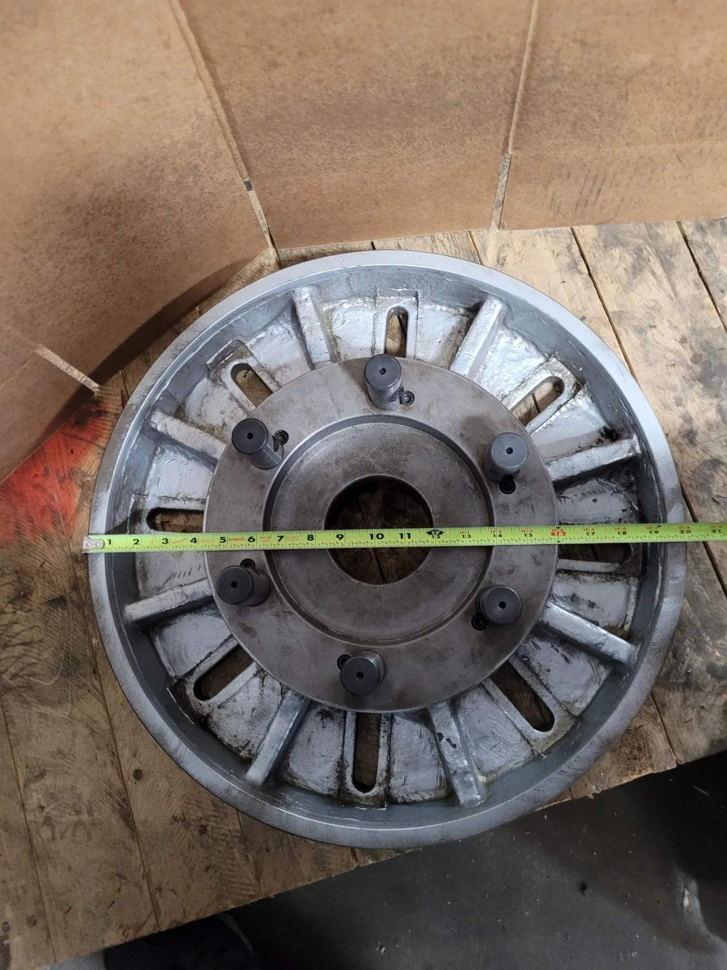 20" slotted lathe face plate, D1-11 camlock mount, 3.25" thru hole - Image 4