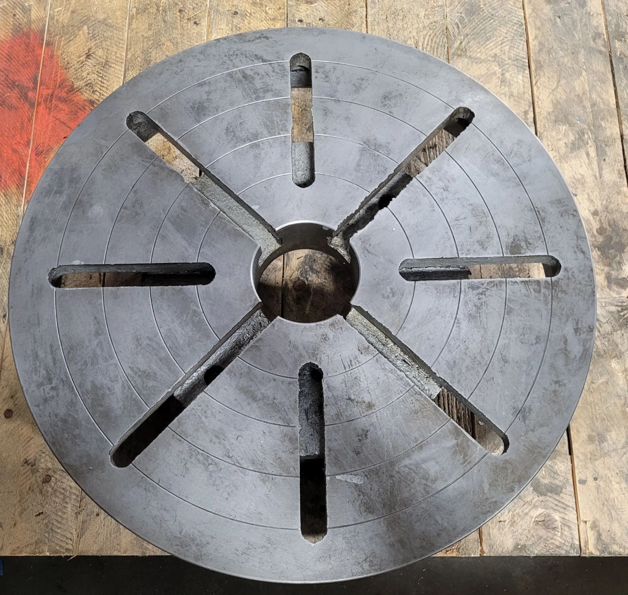 20" slotted lathe face plate, D1-11 camlock mount, 3.25" thru hole - Image 6