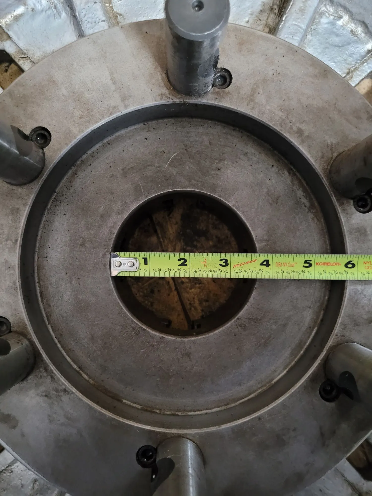 20" slotted lathe face plate, D1-11 camlock mount, 3.25" thru hole - Image 8