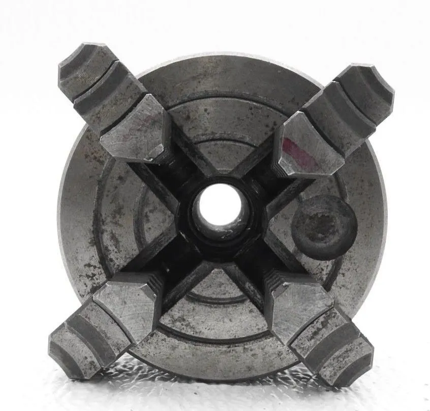 3" 4-jaw lathe chuck, 5C collet mount - Image 4