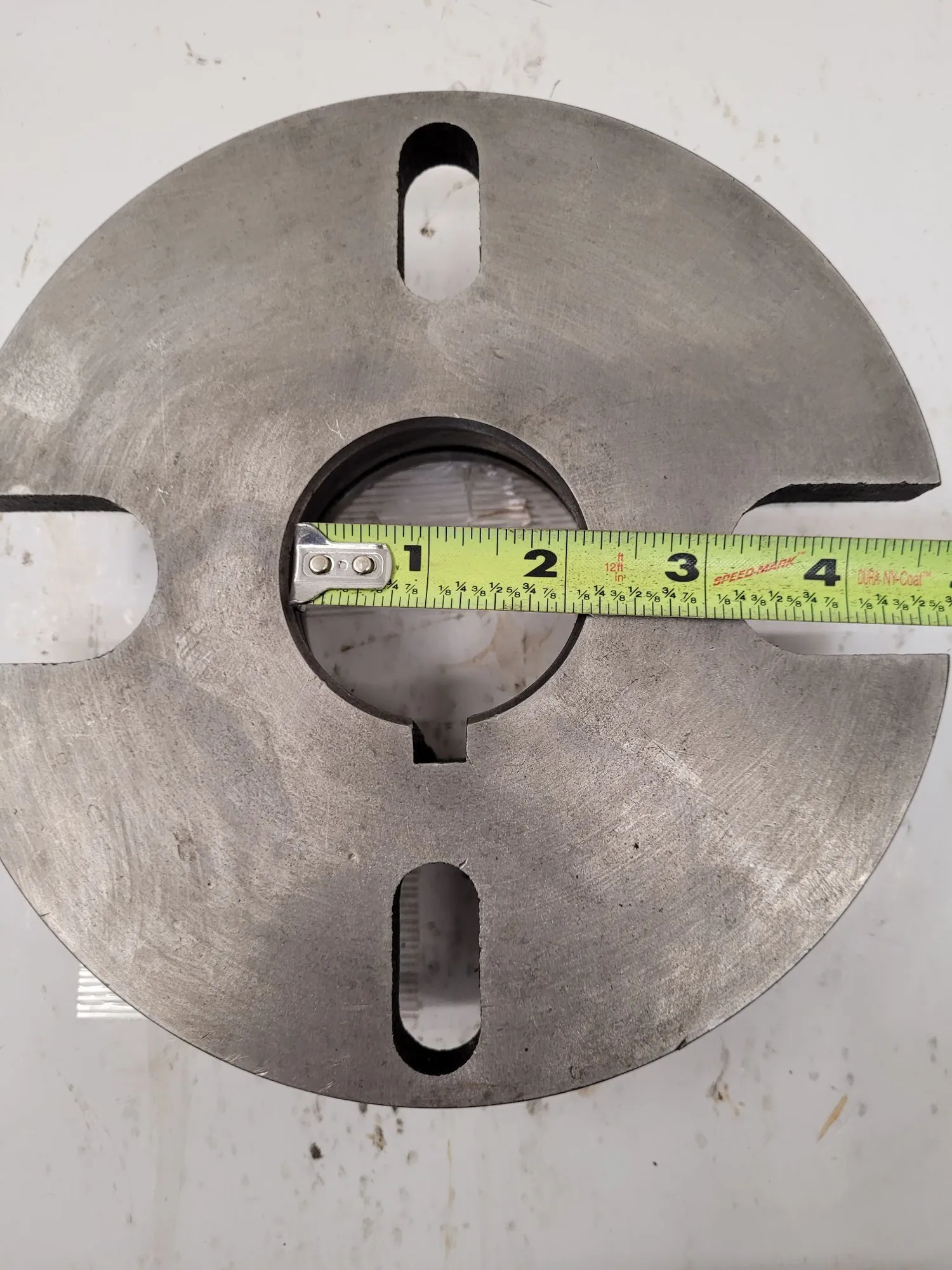 7.5" lathe face plate, L-0 mount, 3.75" center hole outside dimension - Image 7