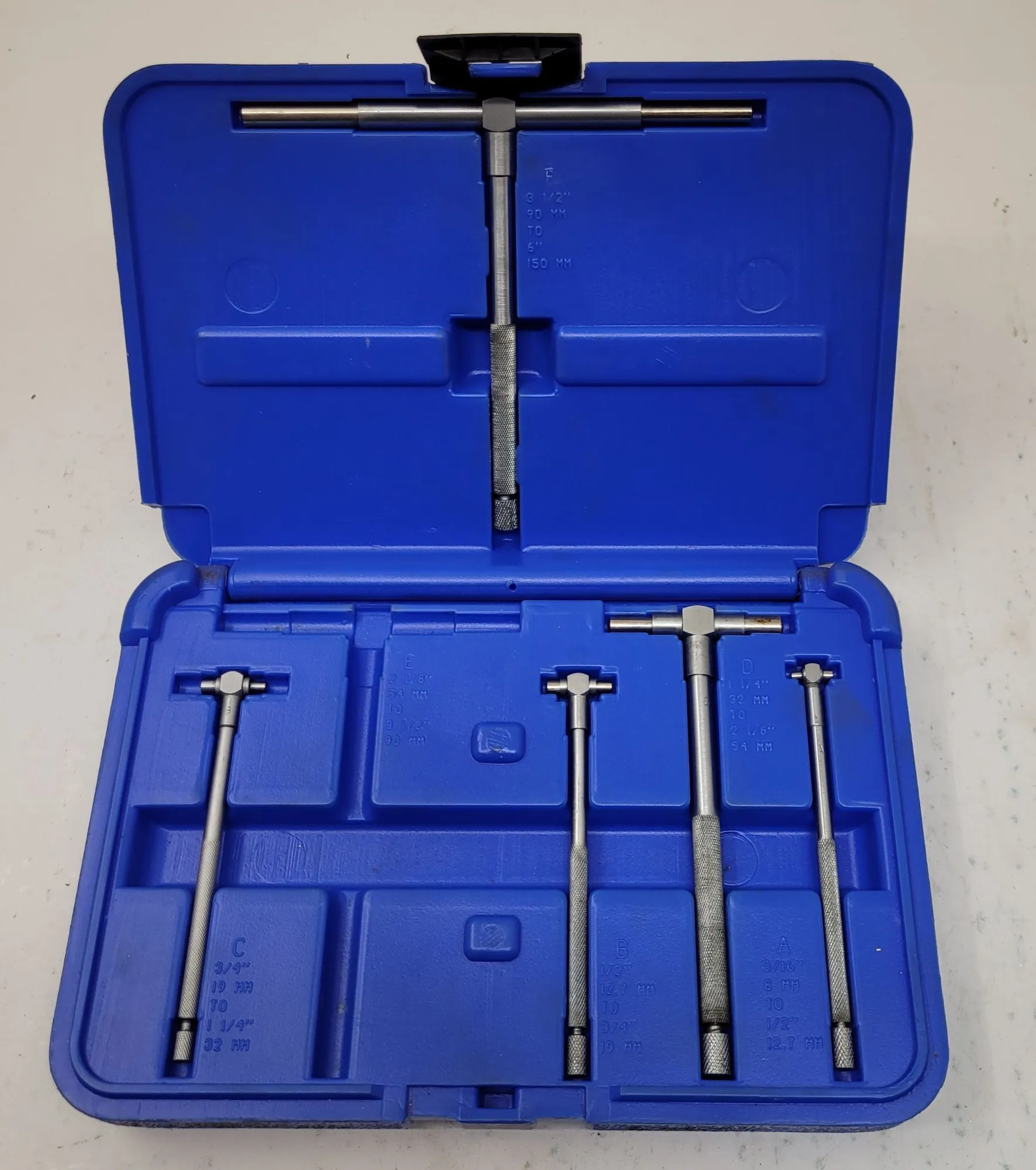 Accupro, telescope gauge set, gauges A, B, D, F present, missing C and E - Image 2