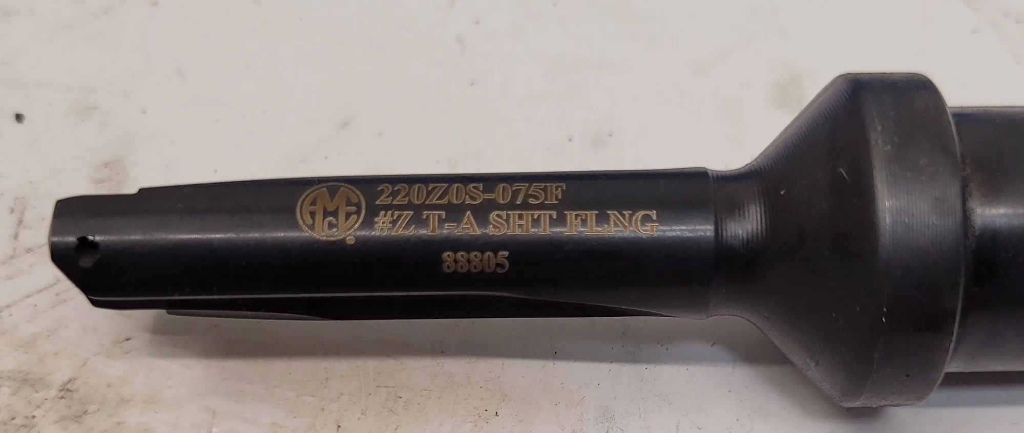 Allied Machine & Engineering #220Z0S-075F, T-A Series Z straight flute holder, flanged shank, short drill - Image 3