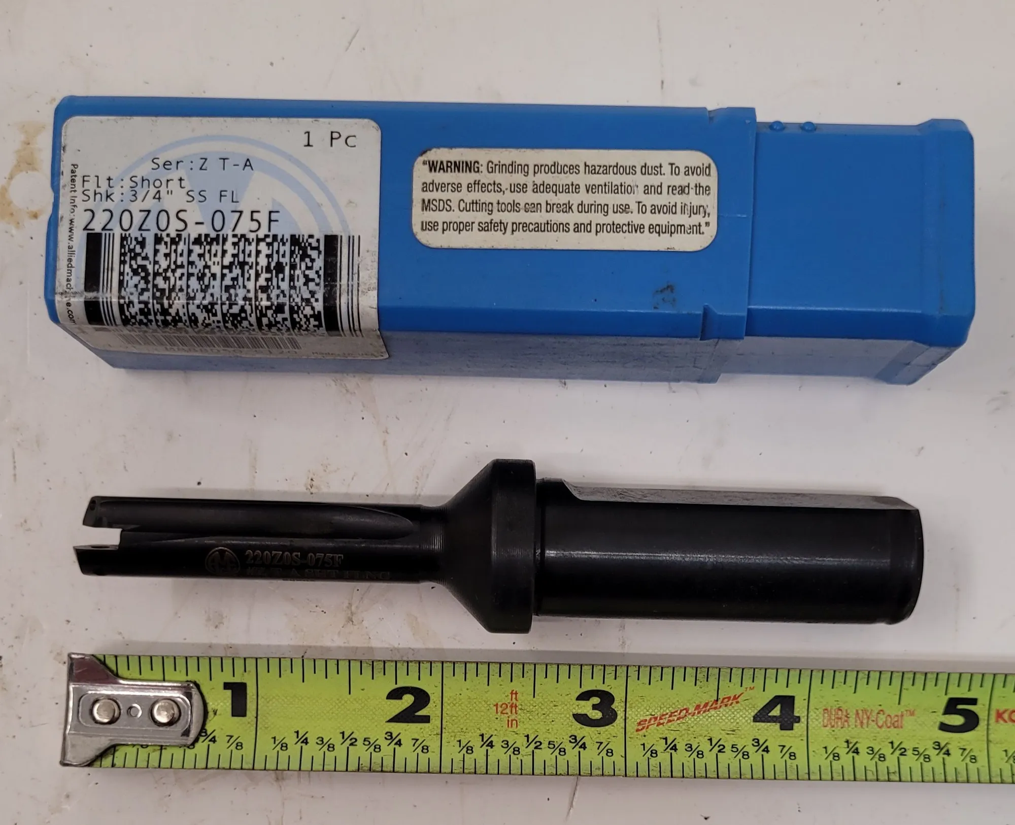 Allied Machine & Engineering #220Z0S-075F, T-A Series Z straight flute holder, flanged shank, short drill - Image 7