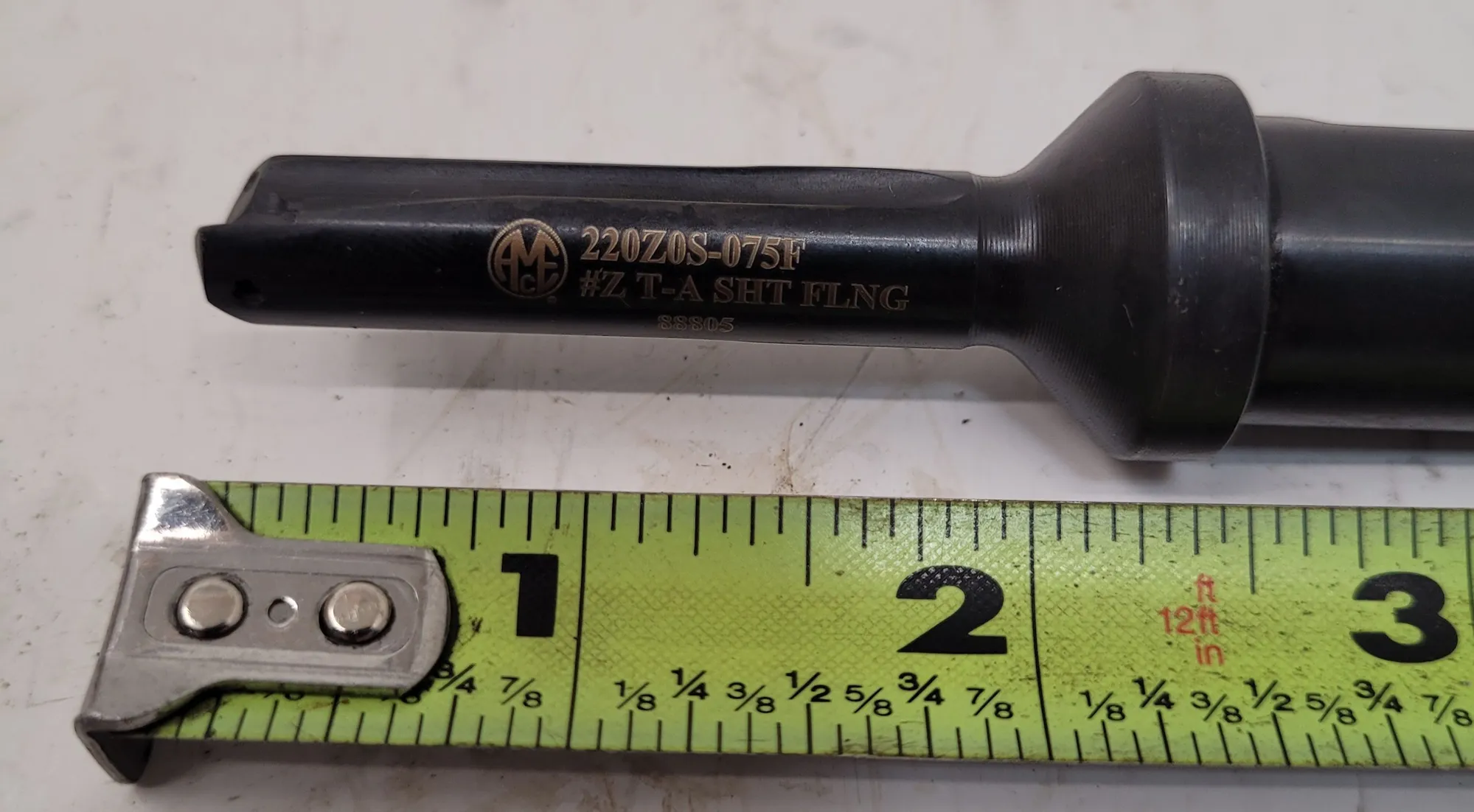 Allied Machine & Engineering #220Z0S-075F, T-A Series Z straight flute holder, flanged shank, short drill - Image 9