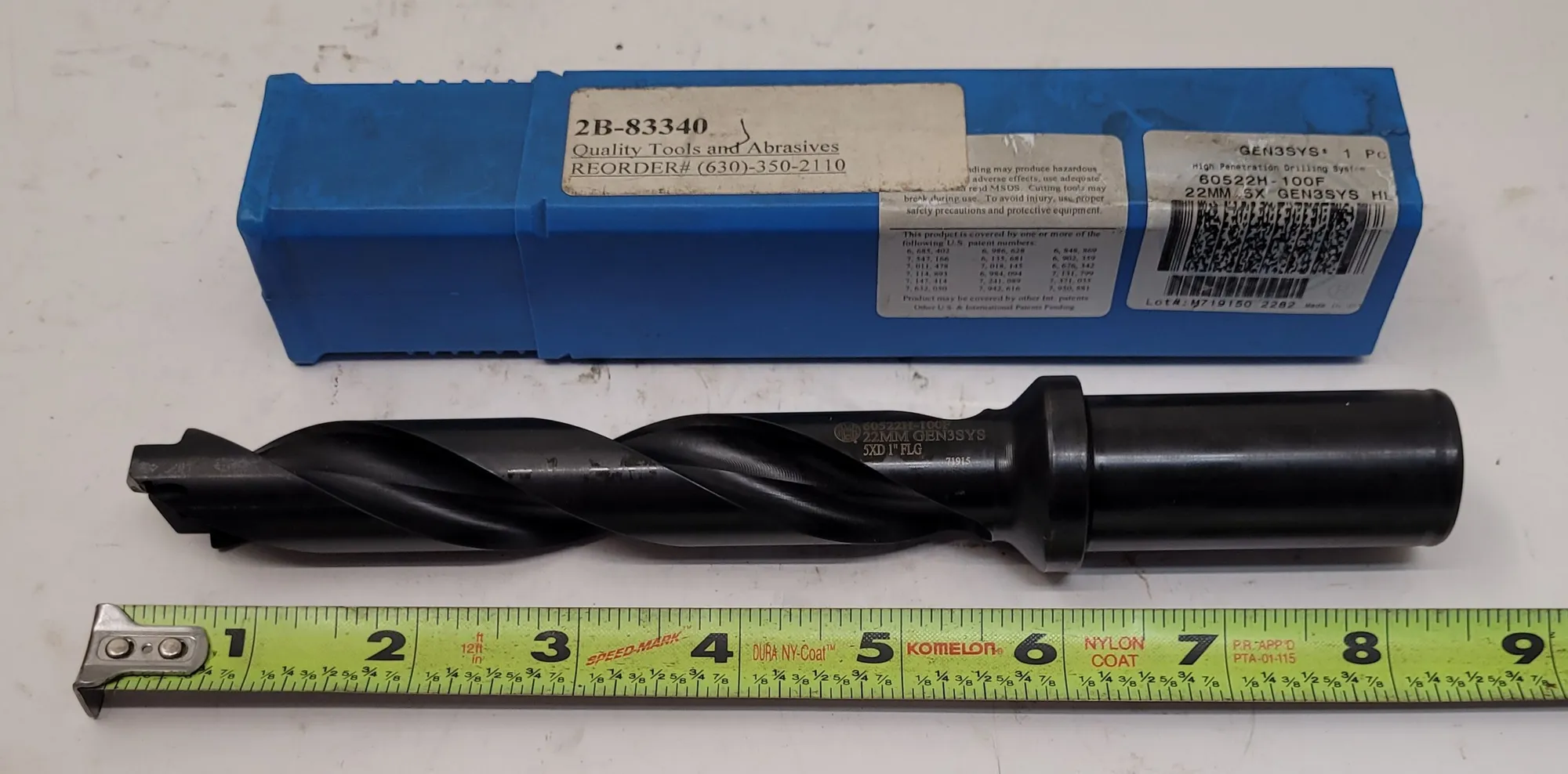 Allied Machine & Engineering #60522H-100F, indexable spade drill, 5XD, flanged shank, thru coolant - Image 2