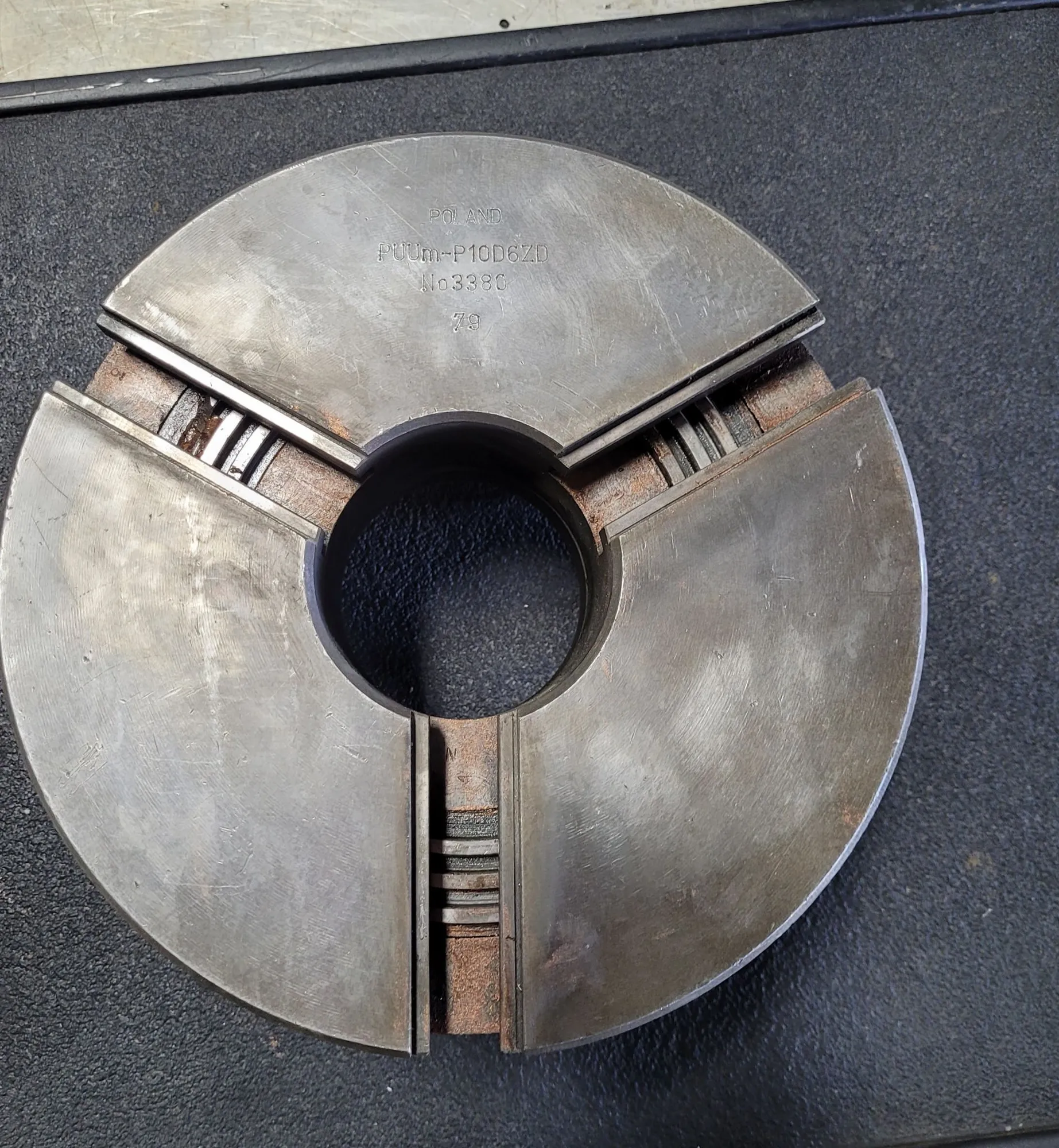 10" Bison, 3-jaw lathe chuck, D1-6 mount - Image 9