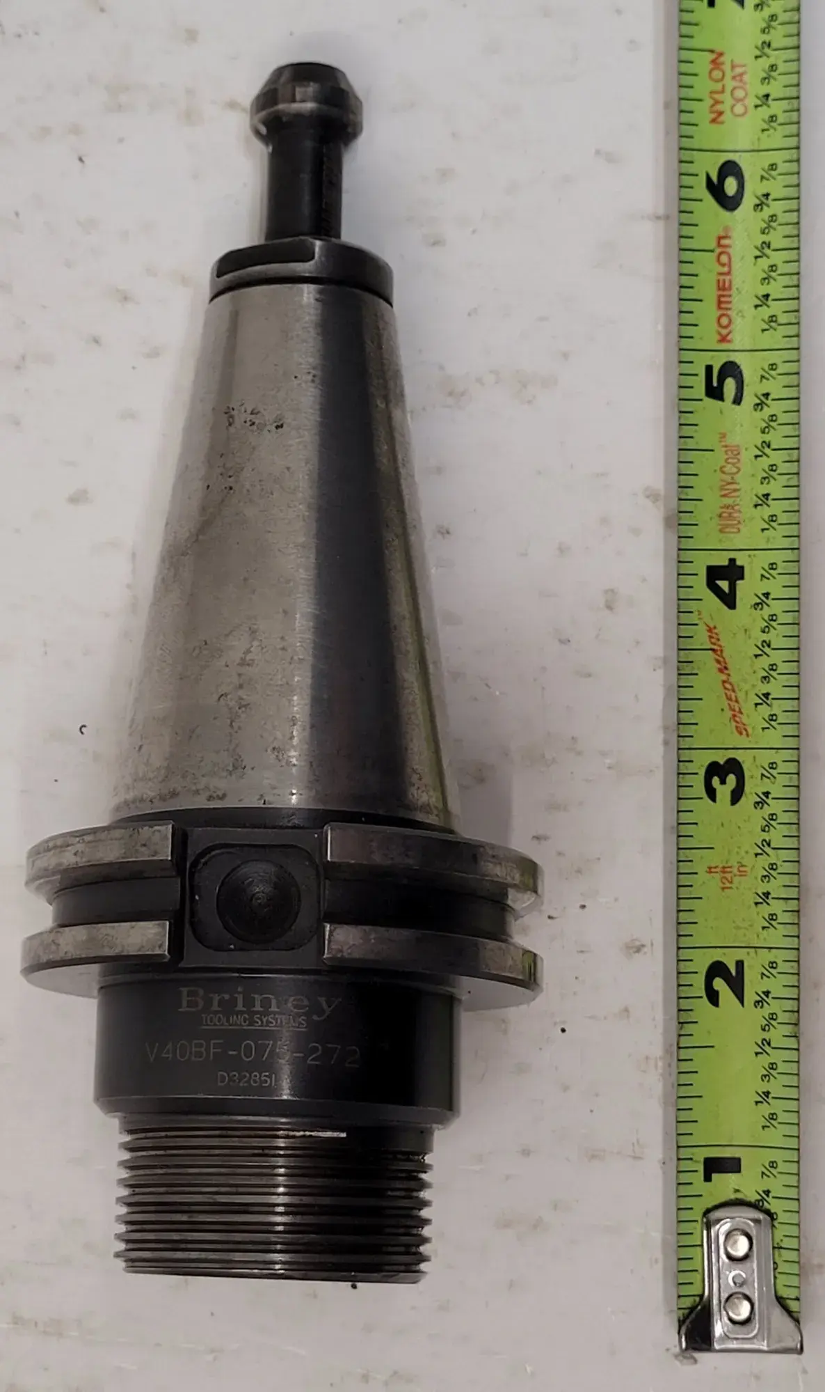 Briney #V40BF-075-272, CAT 40 collet chuck, 20,000 RPM max, 6-1/8" OAL - Image 2