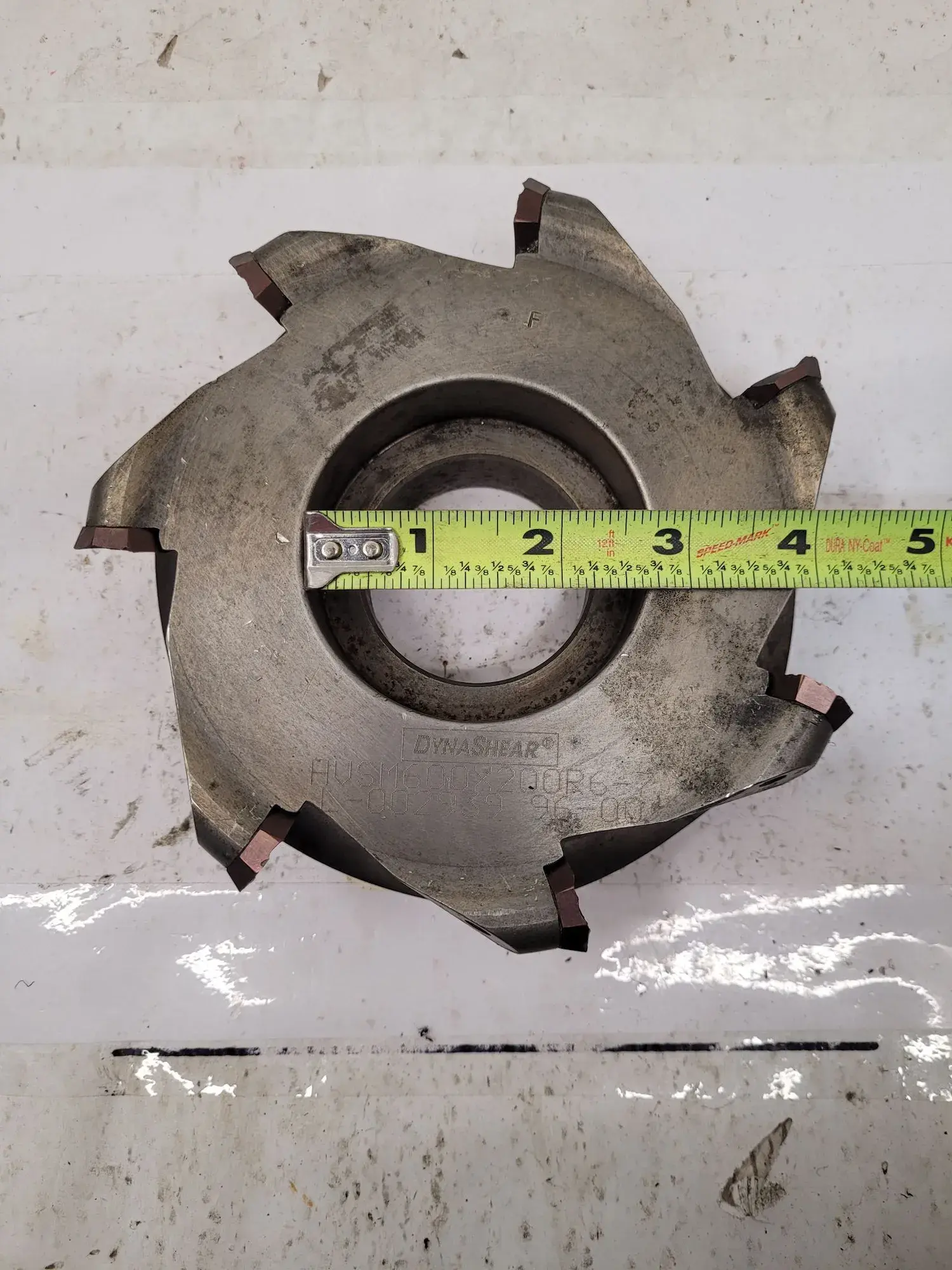 Dynashear #HVSM600X200R6-7, shear blade, 6" diameter, 2" height, 2.75" face hole, 2" hub hole - Image 2