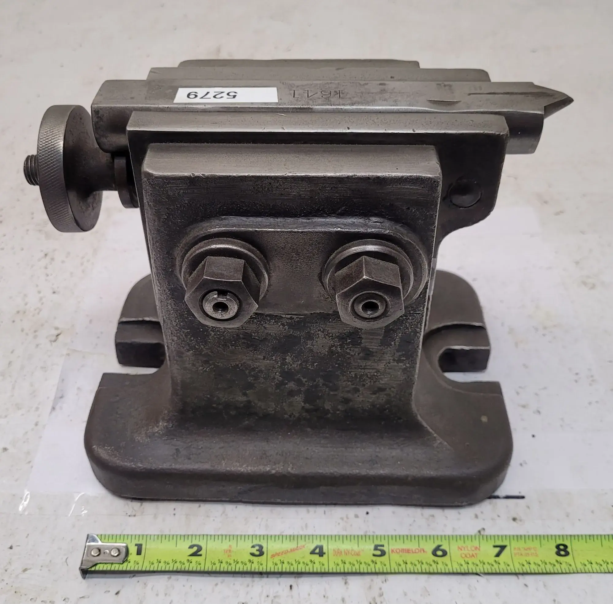 Fritz Werner, adjustable tailstock, 6-3/8" tall x 7.5" long x 5.5" wide - Image 1