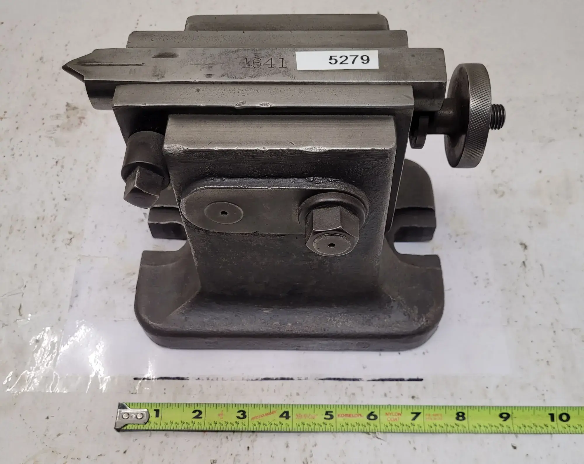 Fritz Werner, adjustable tailstock, 6-3/8" tall x 7.5" long x 5.5" wide - Image 2