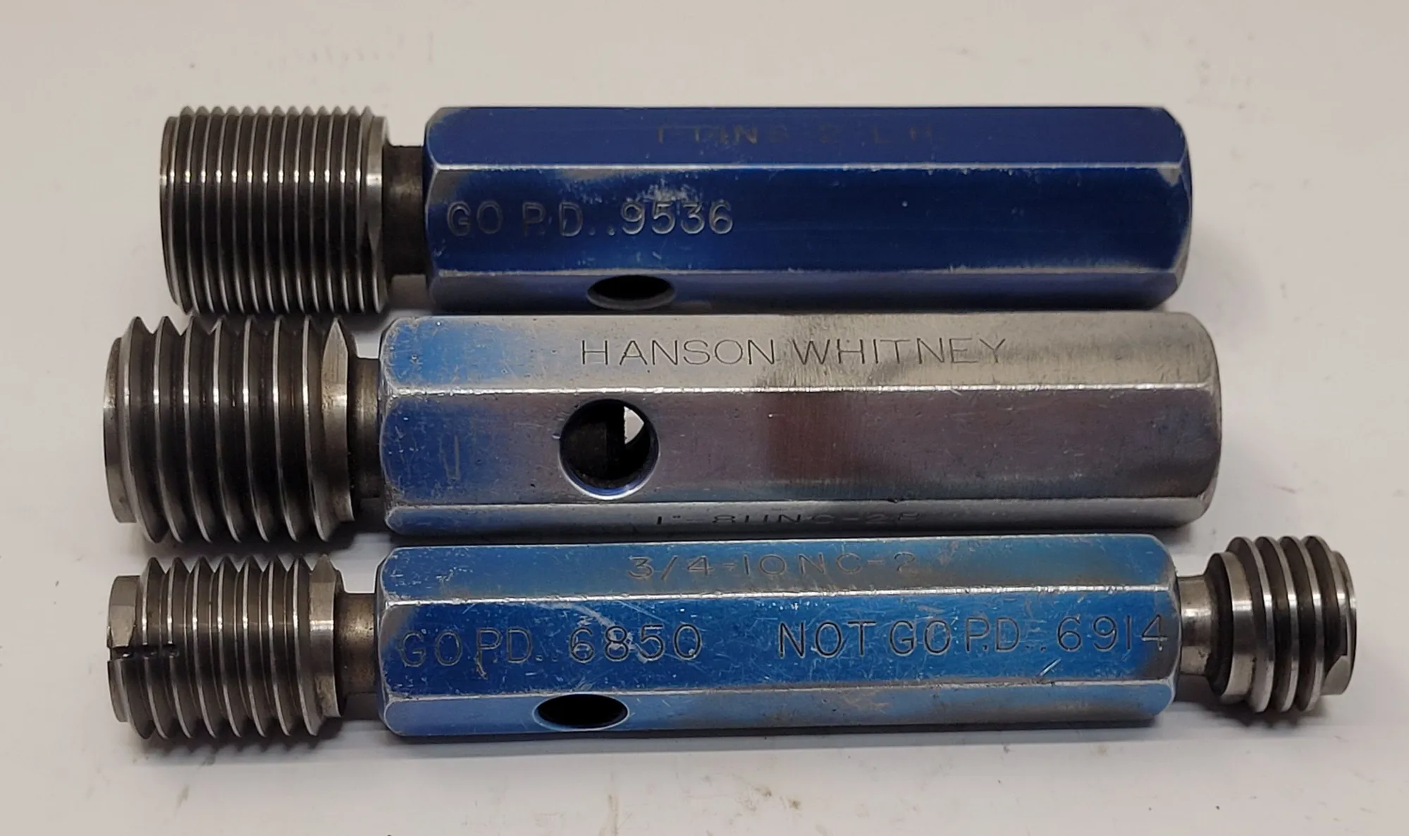 Hanson & Whitney, Go/No Go plug gauges, LOT of 3, various sizes - Image 4