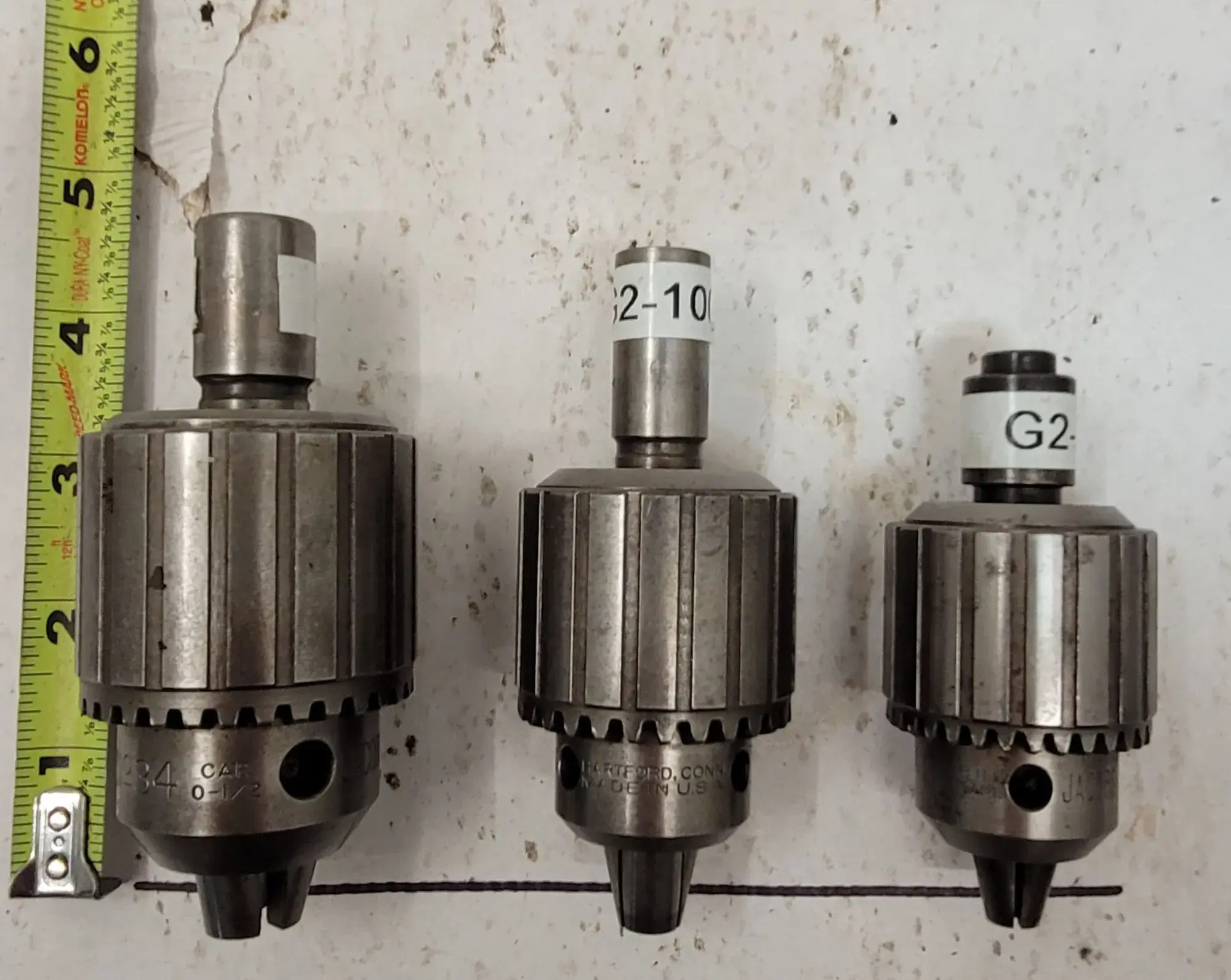 Jacobs, drill chucks, LOT of 3, #34 (0-1/2" ), #32 (0-3/8" ), #2A (0-3/8", #2 taper) - Image 5