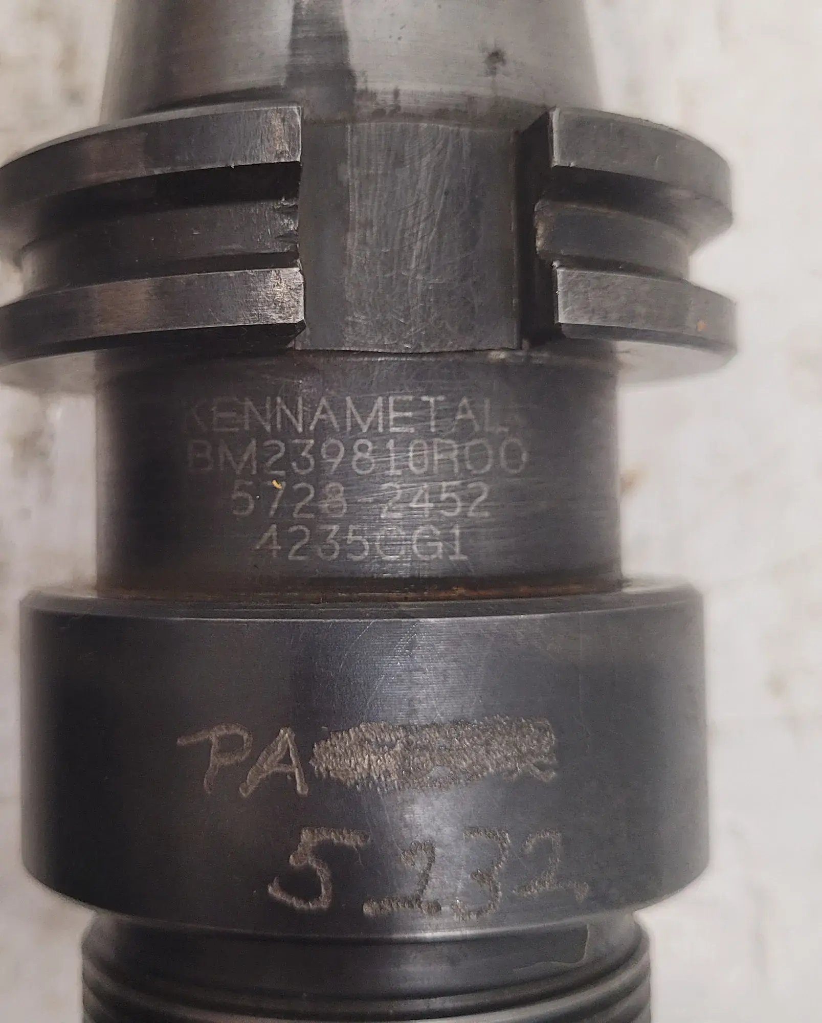 Kennametal #BM239810R00, collet chuck, 7" OAL, 2.25" body diameter, 1" bore diameter - Image 1