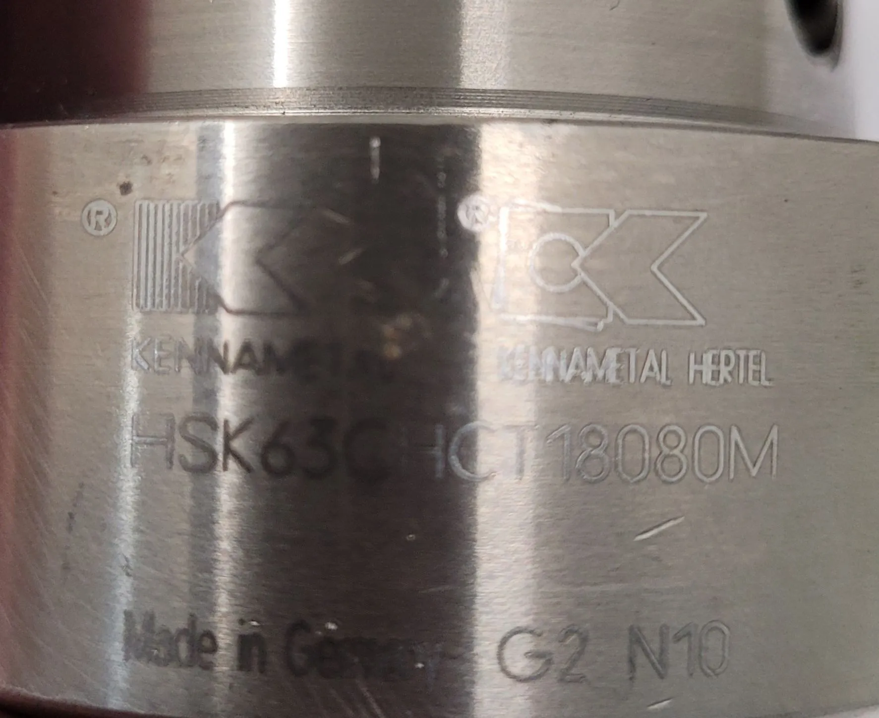 Kennametal #HSK63CHCT18080M, HSK63C hydraulic end mill holder, 18 mm - Image 7