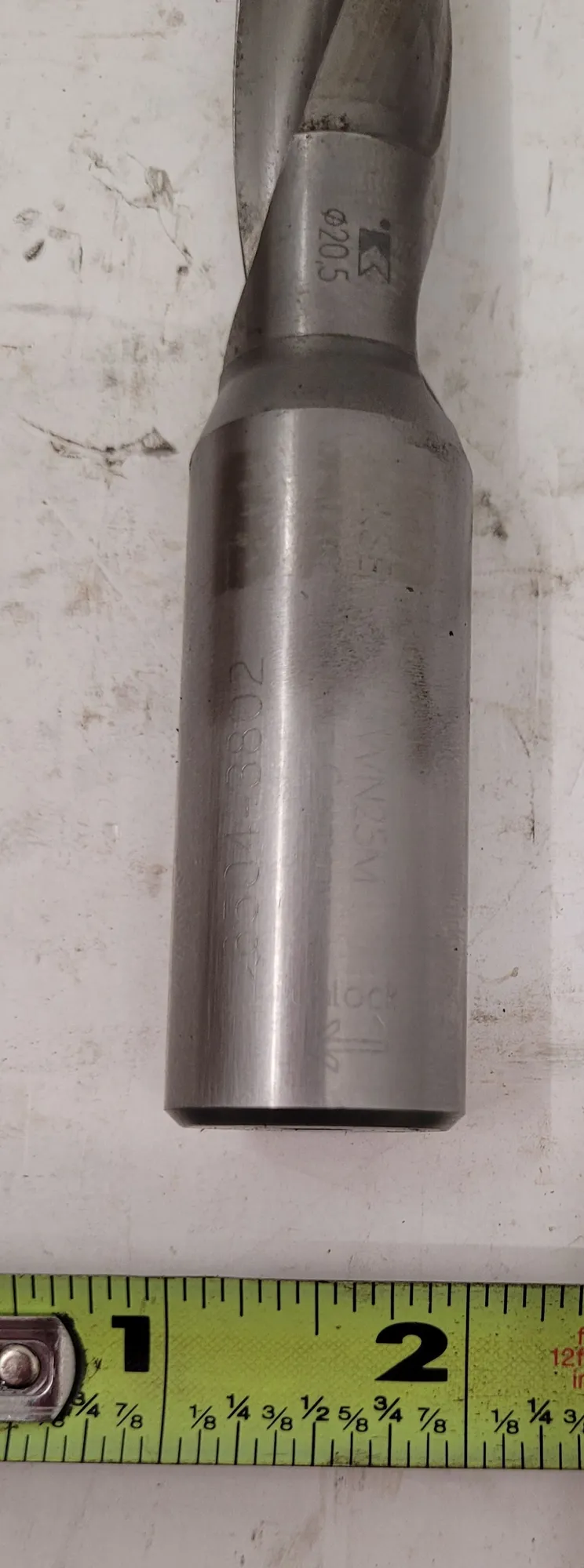Kennametal #KSEM205R5WN25M, KSEM coolant fed drill, .80" body diameter, 1" shank, 7.75" OAL - Image 4