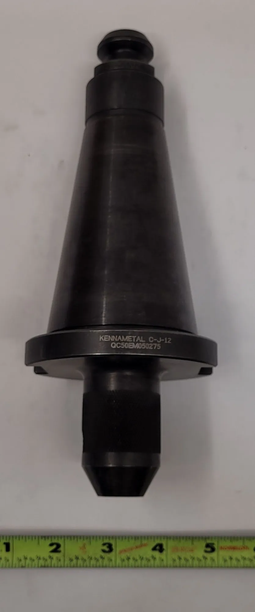 Kennametal #QC50EM050275, NMTB50 end mill holder, 1/2" size, 9" OAL, 7-3/4" length w/o button - Image 4