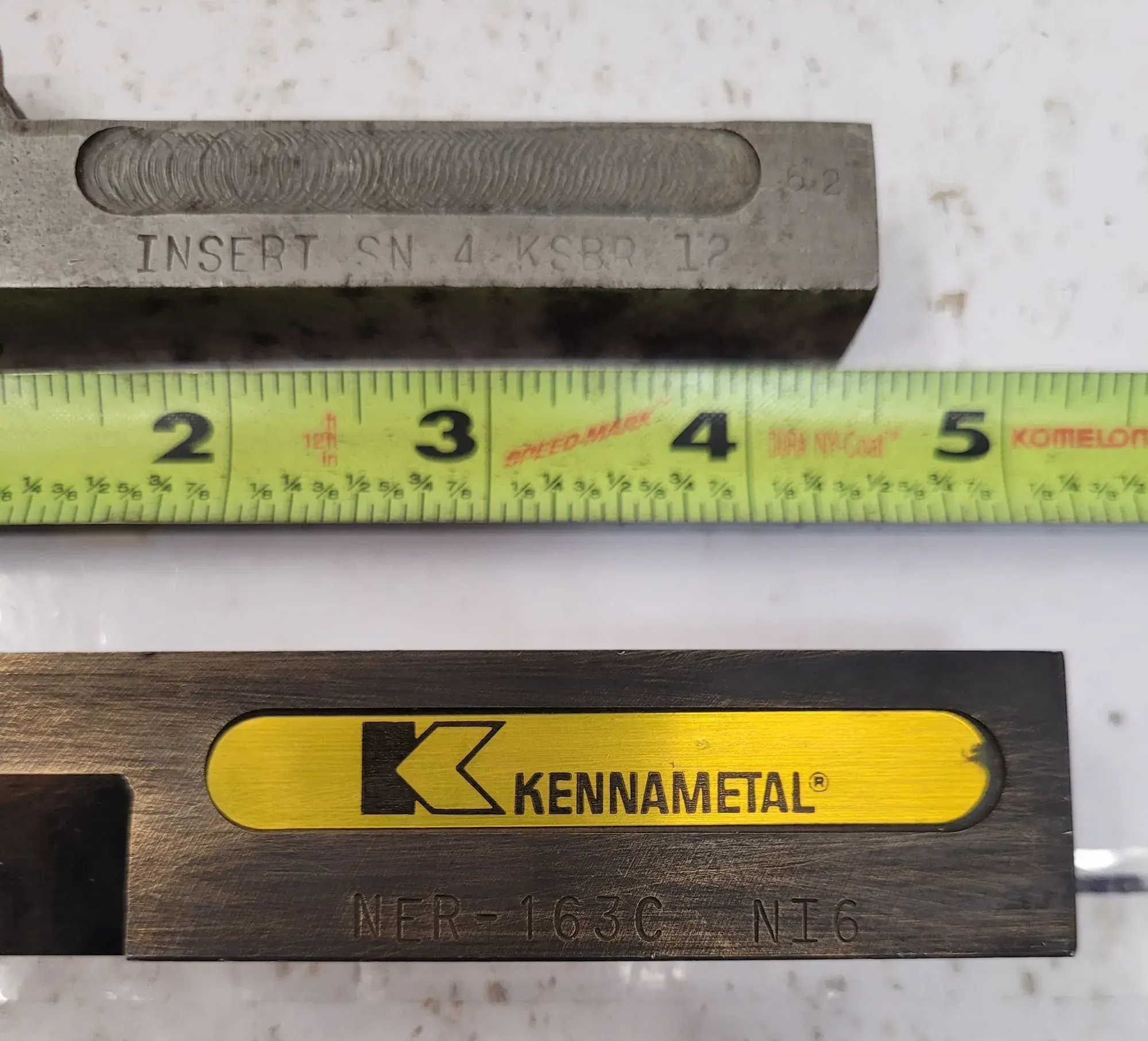 Kennametal, tool holders, LOT of 2, .750" #KSBR12 (4.5" OAL) and 1" #NER-163C NI6 (5" OAL) - Image 1