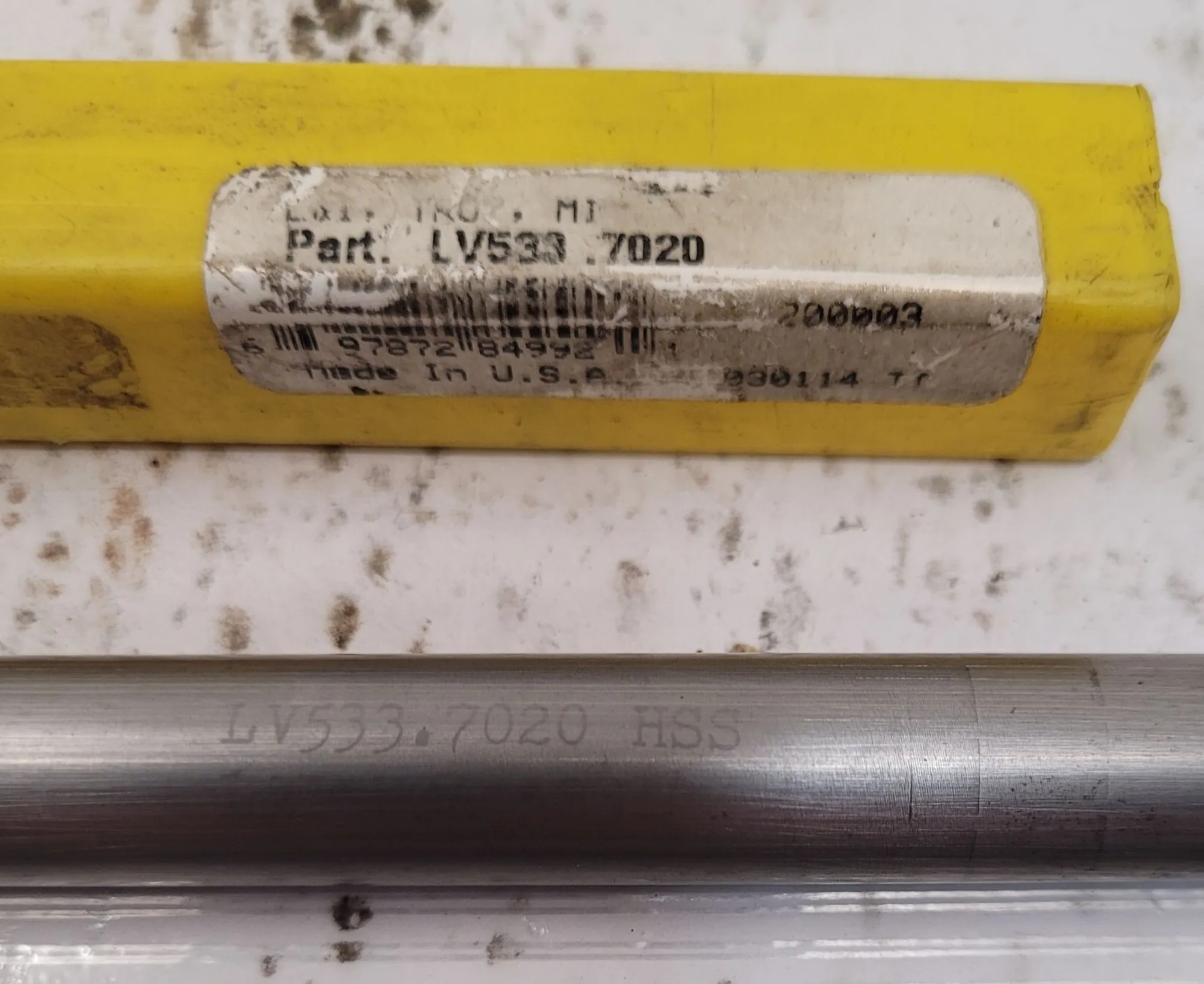 L & I USA #LV533.7020, HSS chucking reamer, .2720" diameter, straight flute, straight shank - Image 1