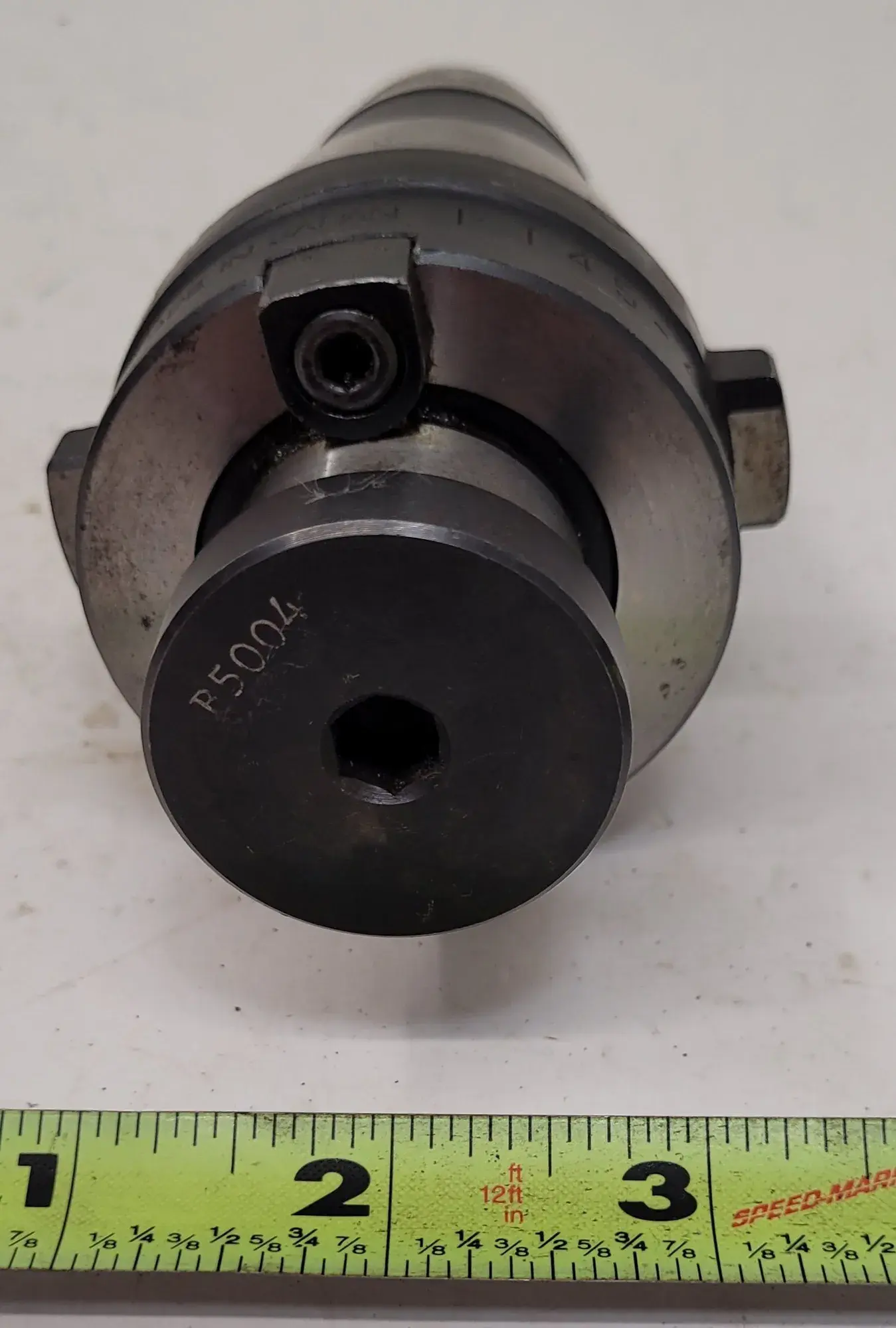Nikken #FT45-4E, CAT 45 shell mill holder, .6" bore diameter, 2.30" body diameter, 2.125" projection, 5.60" - Image 2