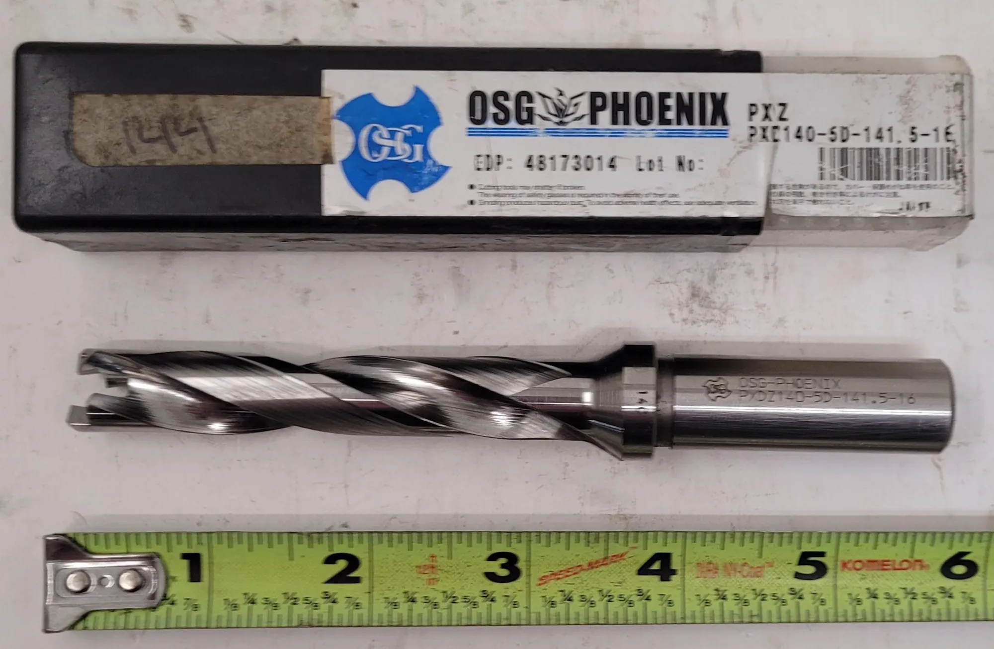 OSG #PXDZ140-5D-141.5-16, Phoenix exchangeable head drill, 14 mm diameter, 5xD - Image 1