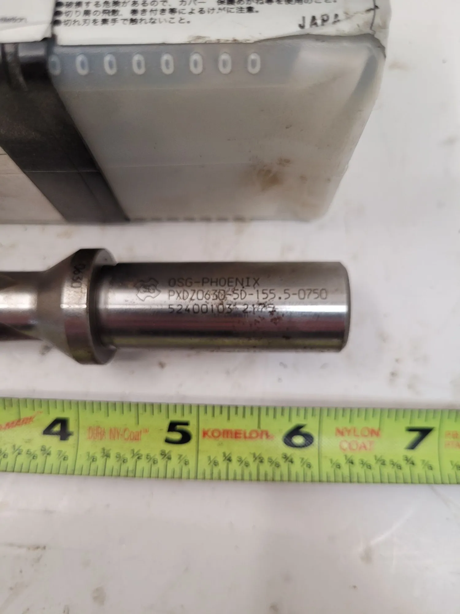OSG #PXDZ0630-5D-155.5-0750, Phoenix PXDZ indexable drill, .63" - .668" diameter, 5:1 L/D ratio, coolant thru - Image 2
