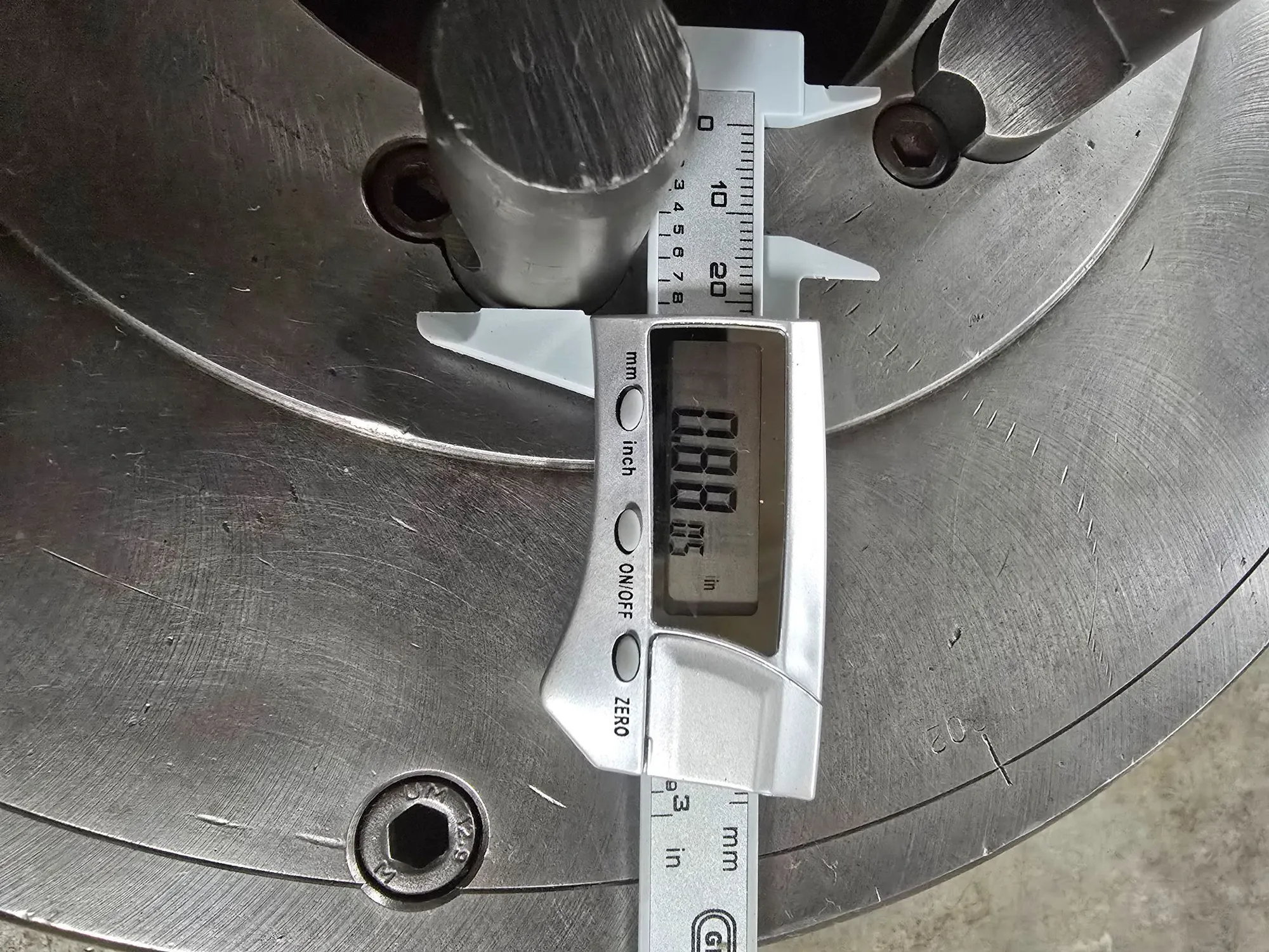 12" Skand Sweden, 3-jaw lathe chuck, 4" hole, D1-6 mount, 2-piece adjustable jaws - Image 3