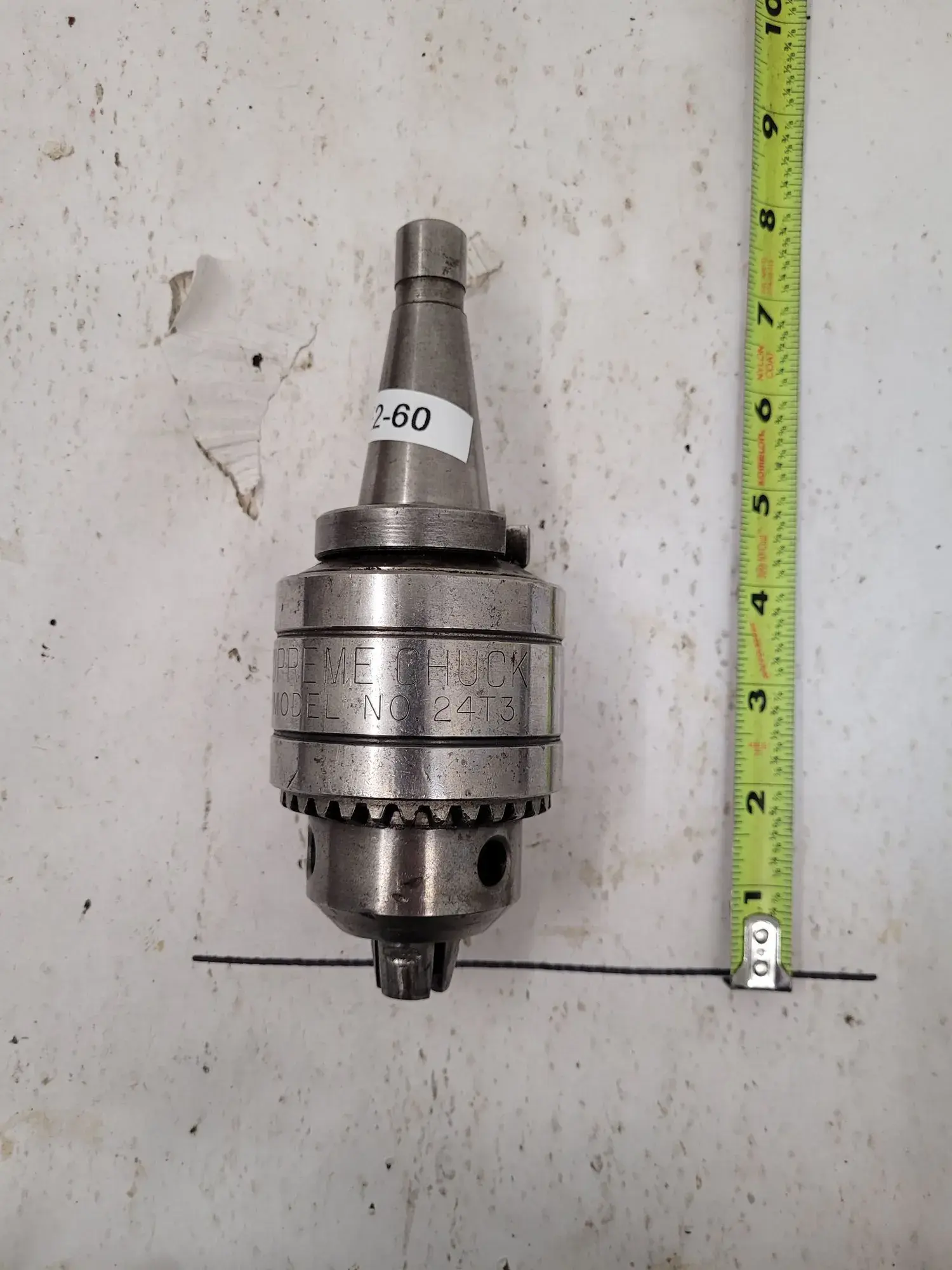 Supreme #24T3, drill chuck, 1/8" - 5/8" capacity, 3MT, w/BT30 holder - Image 1