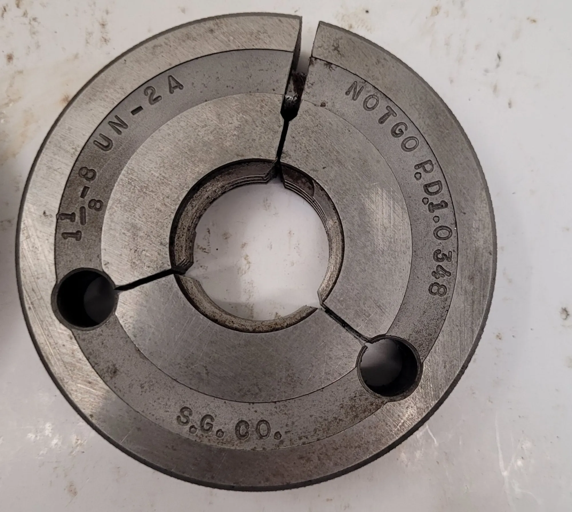 Thread ring gauges, LOT of 2, Go/No Go, various sizes - Image 3