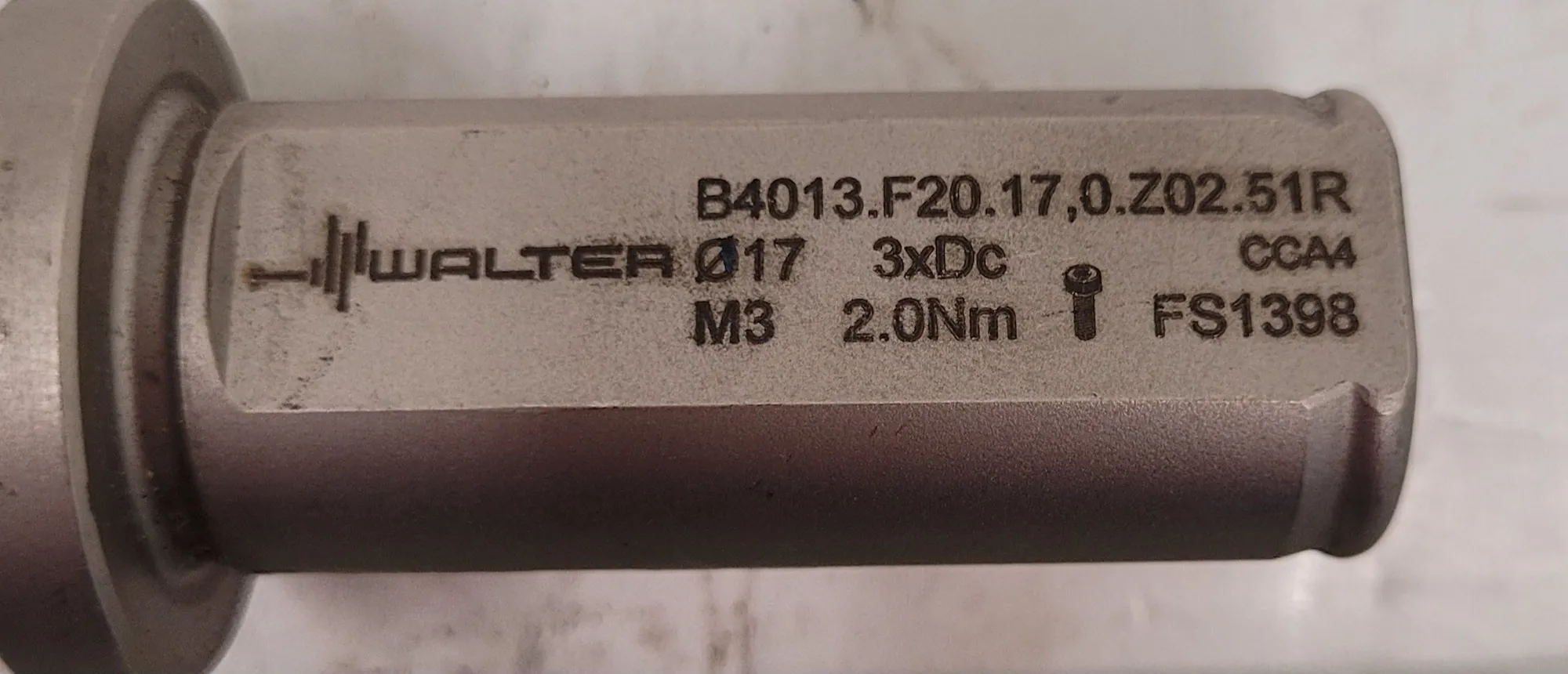 Walter #B4013.F20.17,0.Z02.51R, exchangeable drill tip, .669" - .708" cut diameter - Image 8
