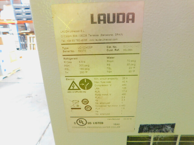 6.8 Ton, Lauda #UC-0240SP, air cooled recirculating chiller, 24 KW, 480 V., 3 Ph. - Image 7