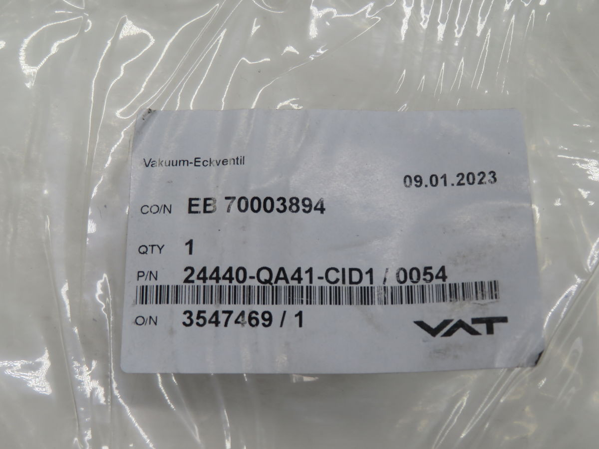Pfeiffer #24440-QA41-CIDI/0054, electro-pneumatic angle vacuum valve, ISO-KF DN 50 flange, 1000 hPa max. - Image 4