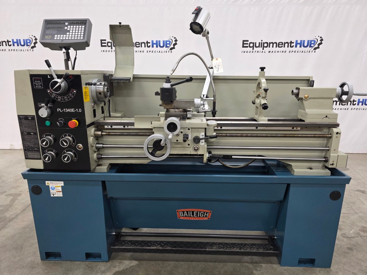 13" x 40" Baileigh #PL-13470E-1, engine lathe with digital read out, 8.26" swing over cross slide, 4-way tool - Image 1