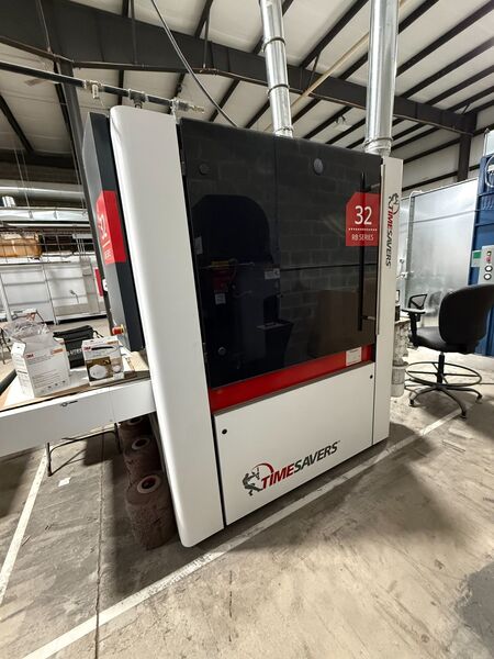 43" Timesavers #SN32-1100RB, belt sander, 4-multi-directional brushes, quick change design, 2021 - Image 2