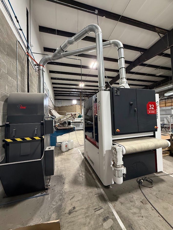 43" Timesavers #SN32-1100RB, belt sander, 4-multi-directional brushes, quick change design, 2021 - Image 5