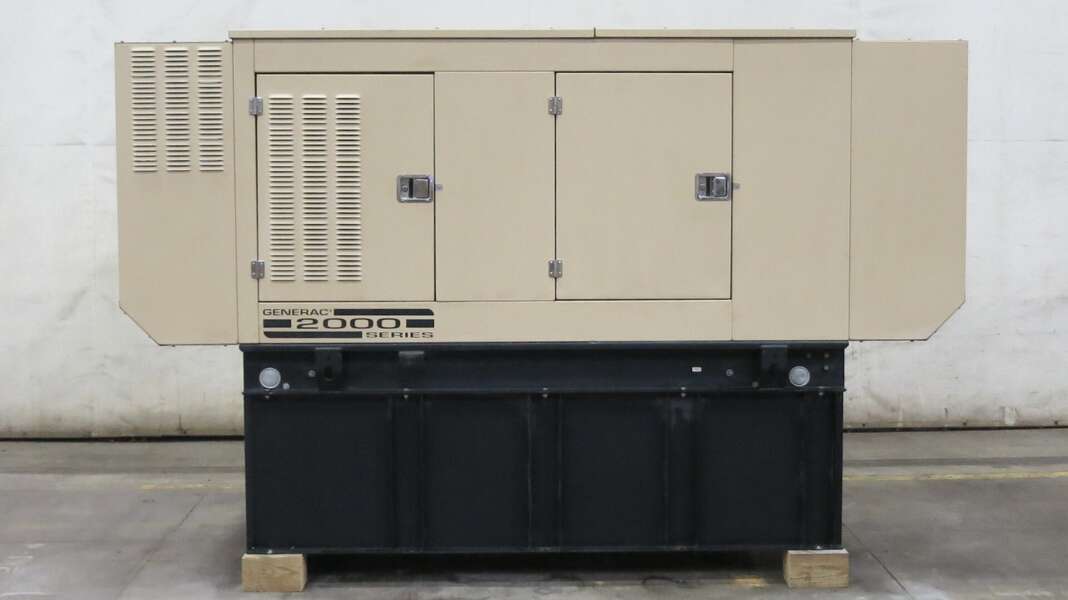 60 KW Generac #SD060, diesel generator set, 120/208 Volts, 93 HP @ 1800 RPM, Mitsubishi 4D34-T engine, sound - Image 1