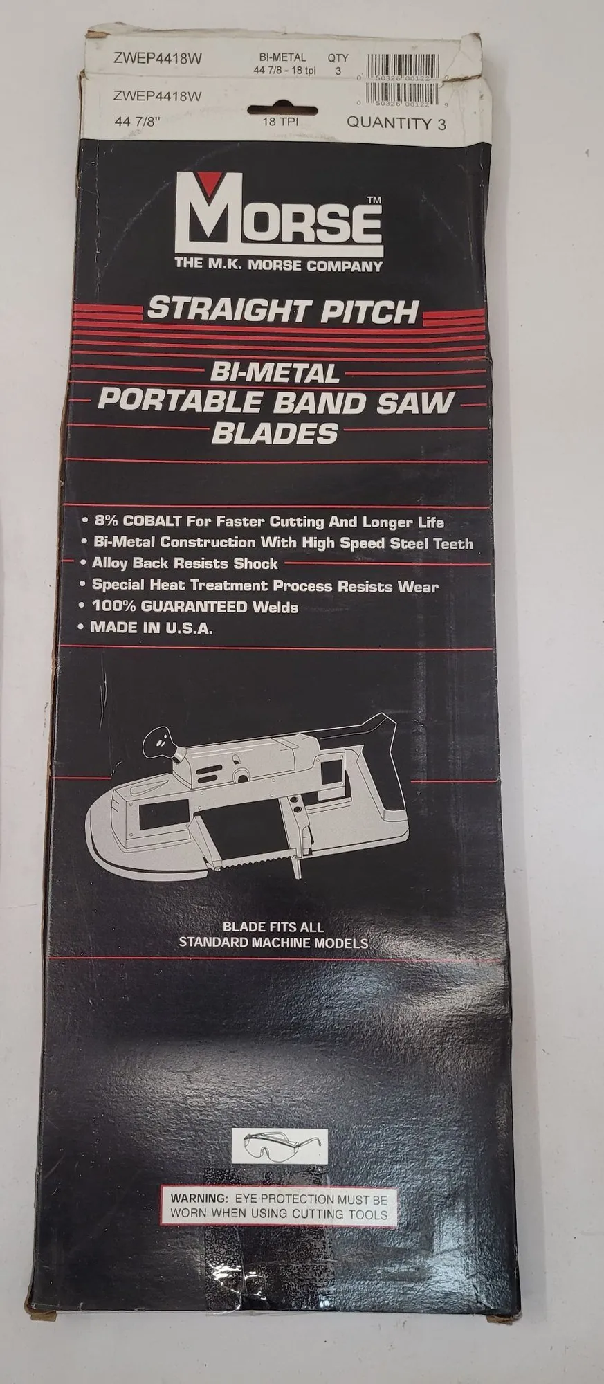Morse #ZWEP4418W, Bi-Metal Portable Band Saw Blades, 44-7/8" x 1/2" x .020", 18 TPI, 3-Pack - Image 2