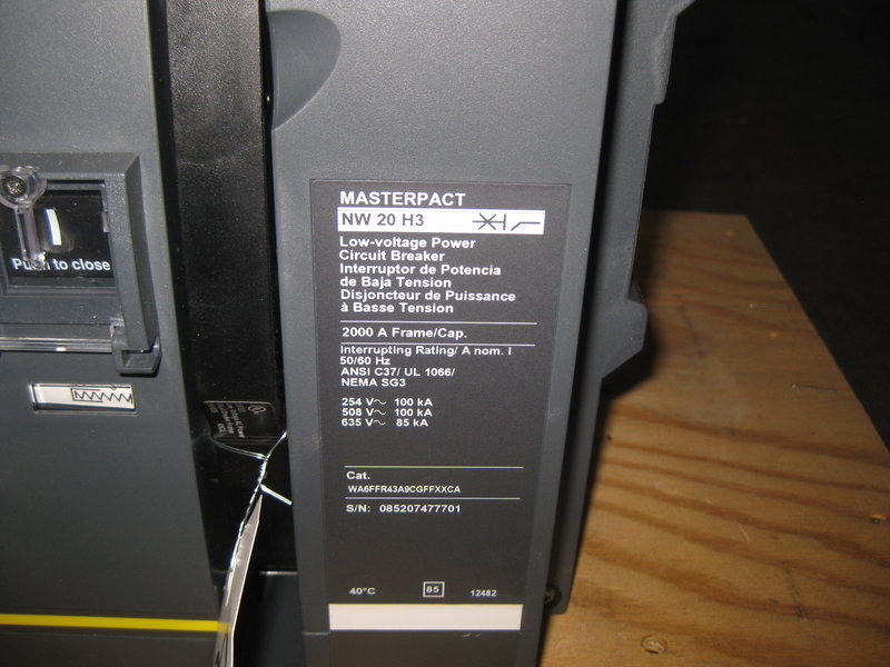2000 Amps, Square D, MasterPact NW20H3, electrically operated, WA6FFR43A9CGFFXXCA - Image 2