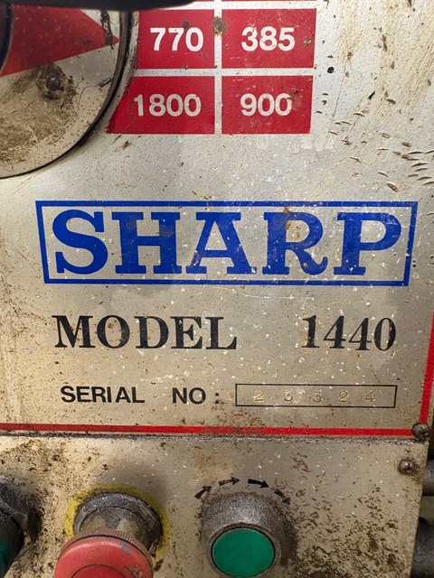 14" x 40" Sharp #1440, Engine Lathe, 8.62" Swing Over Cross Slide, D1-4 Camlock, 3 HP, 220/440 V., 1990 - Image 3